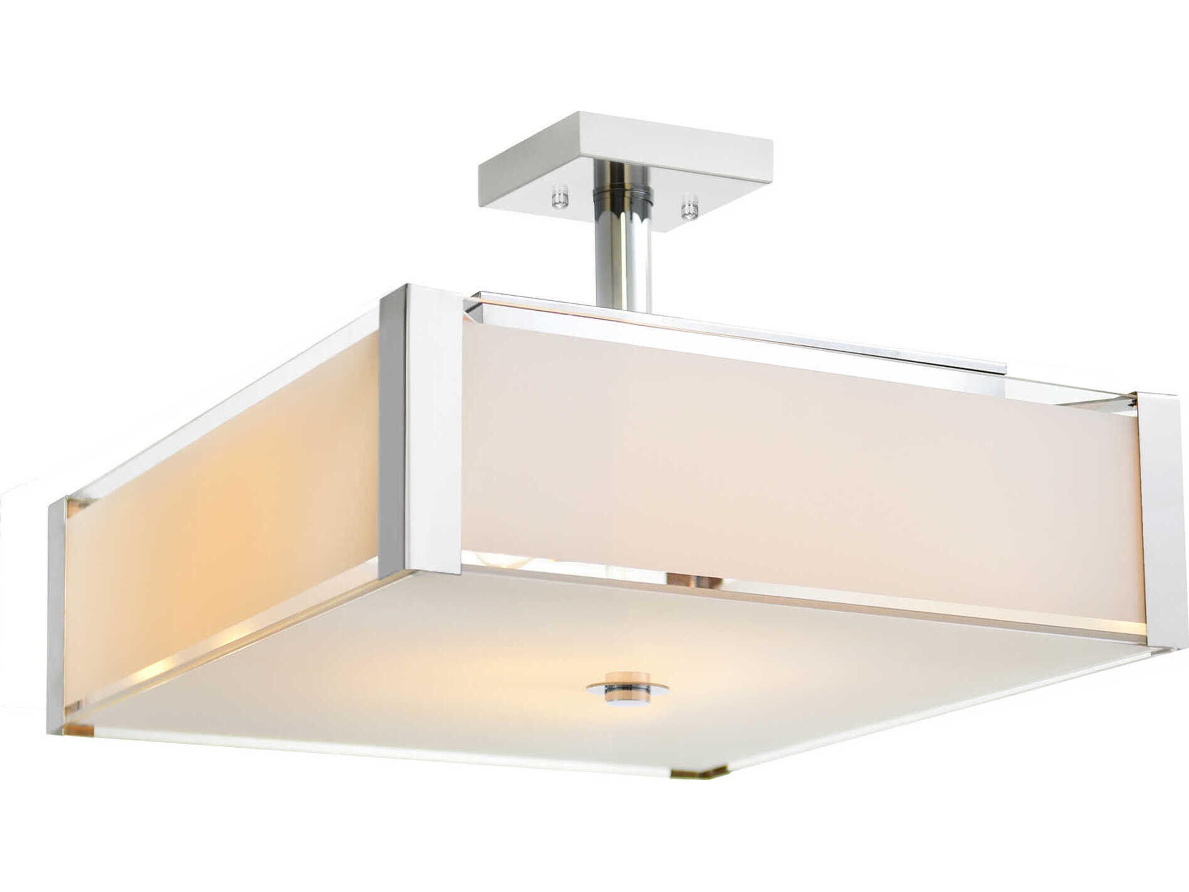 Lucie 4-Light Chrome Semi Flush Mount