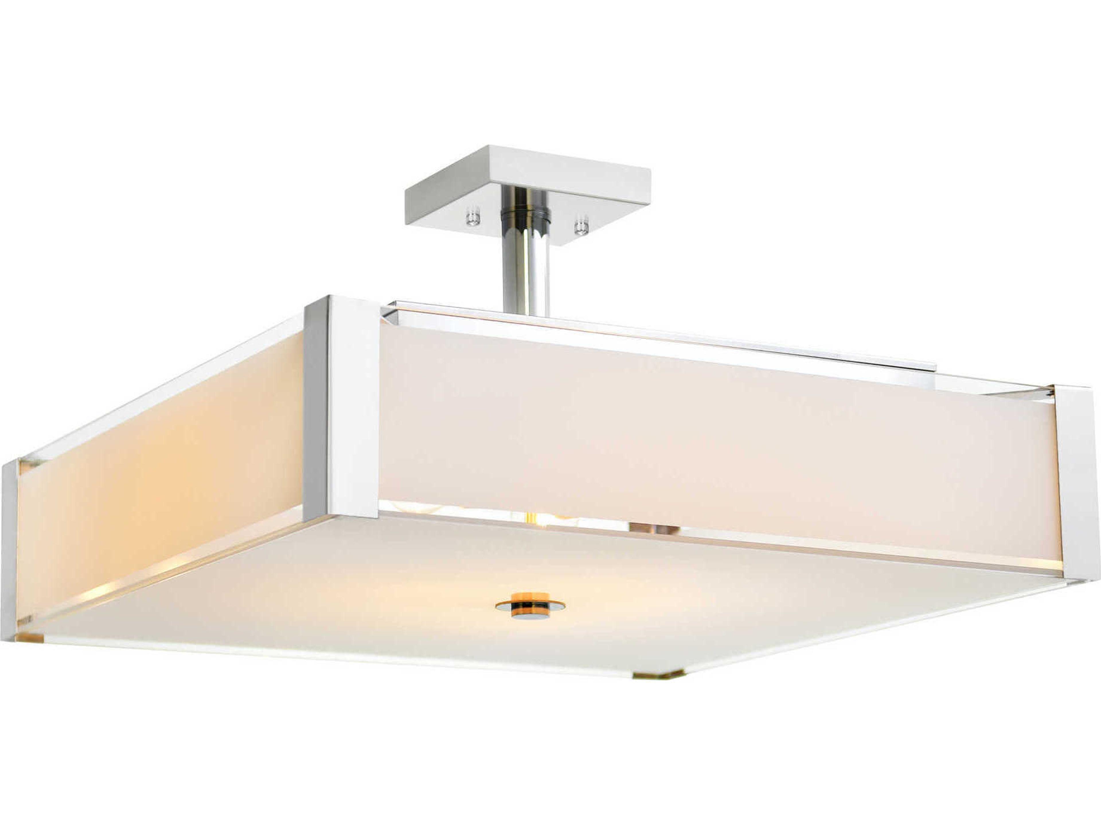Lucie 5-Light Chrome Semi Flush Mount