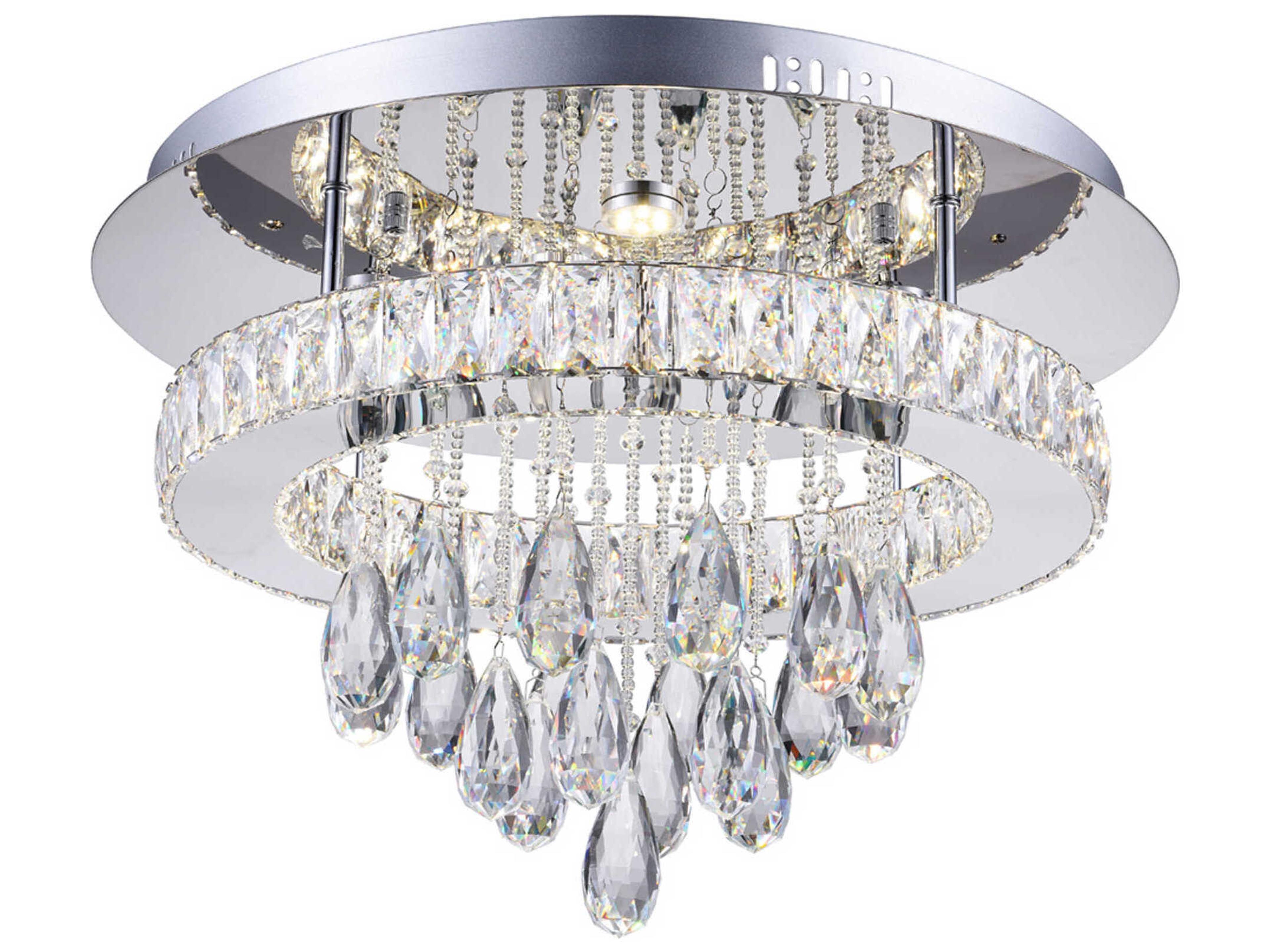 CWI Lighting Veil Stainless Steel Flush Mount