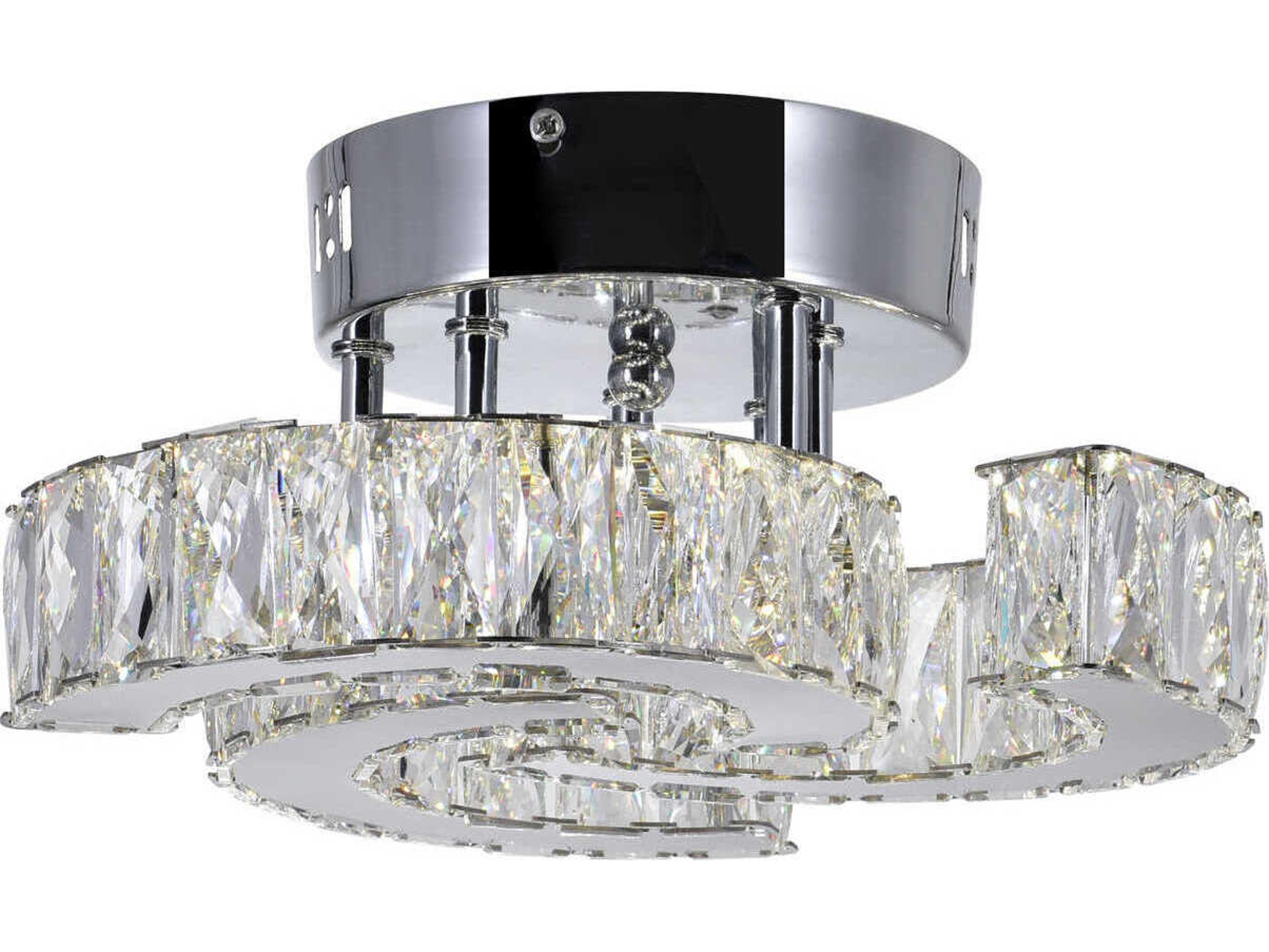 CWI Lighting Vienna Stainless Steel Semi Flush Mount