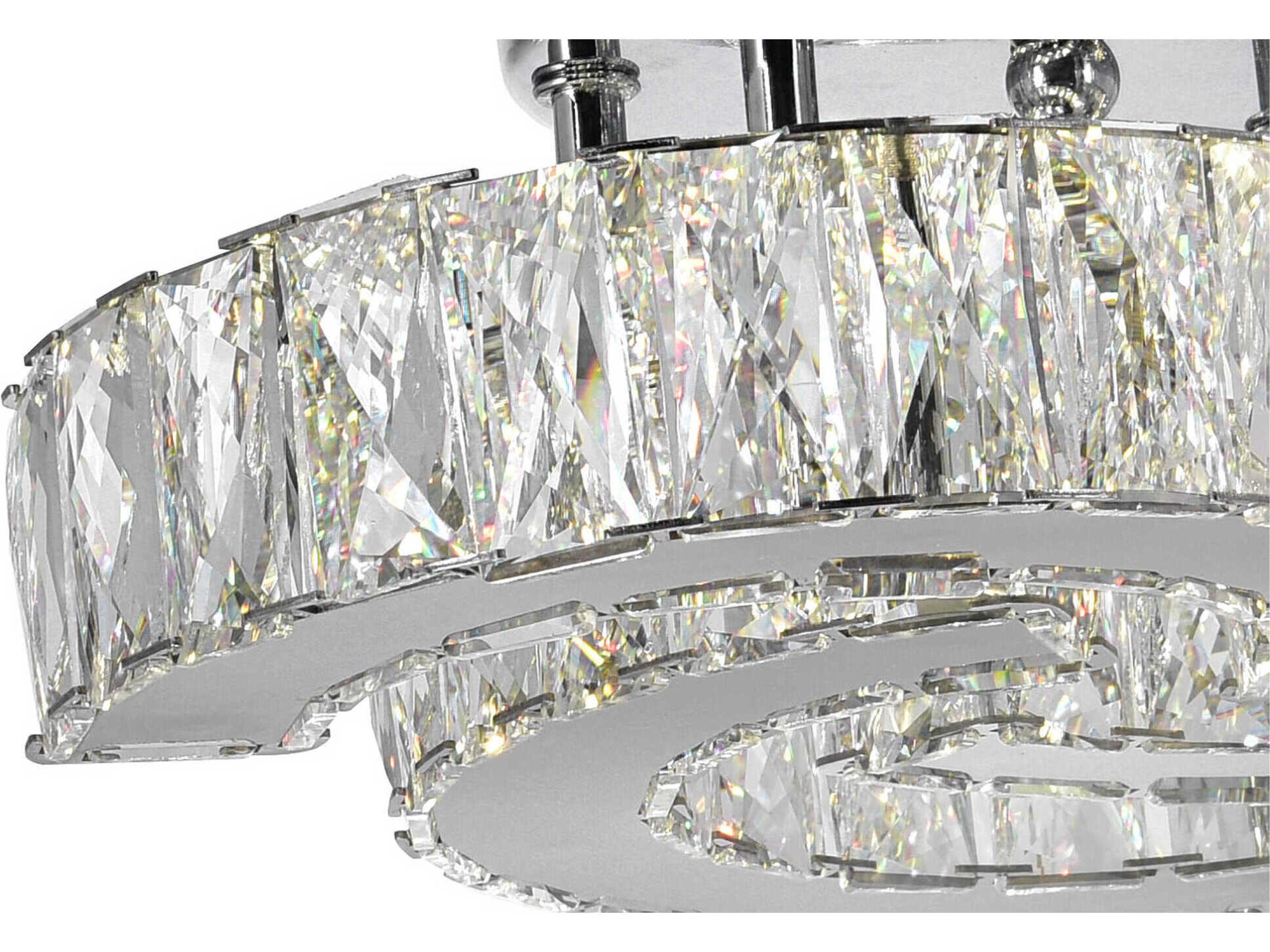 CWI Lighting Vienna Stainless Steel Semi Flush Mount