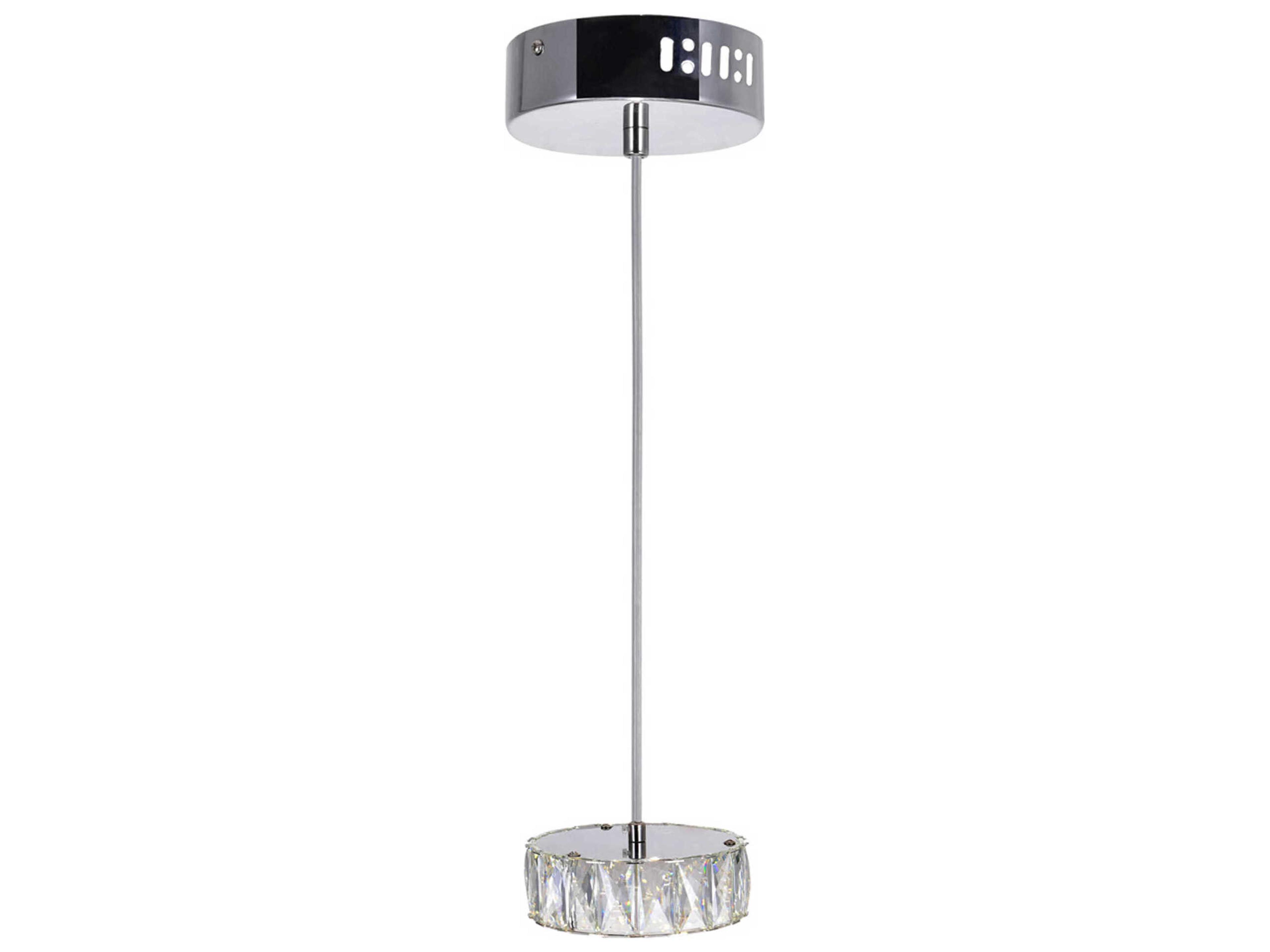 CWI Lighting Milan Chrome Round Mini Pendant