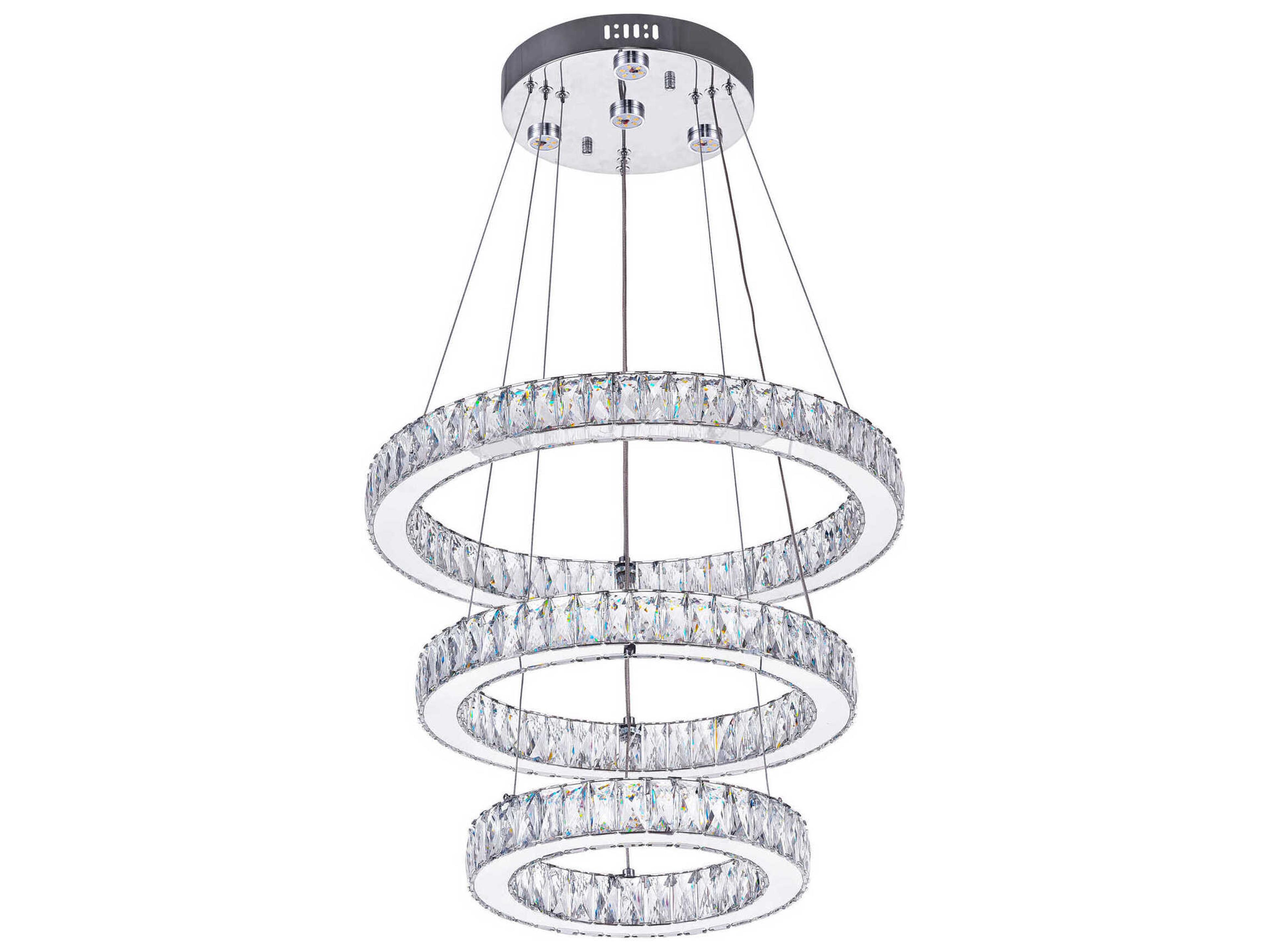 Florence Chrome Round Tiered Pendant