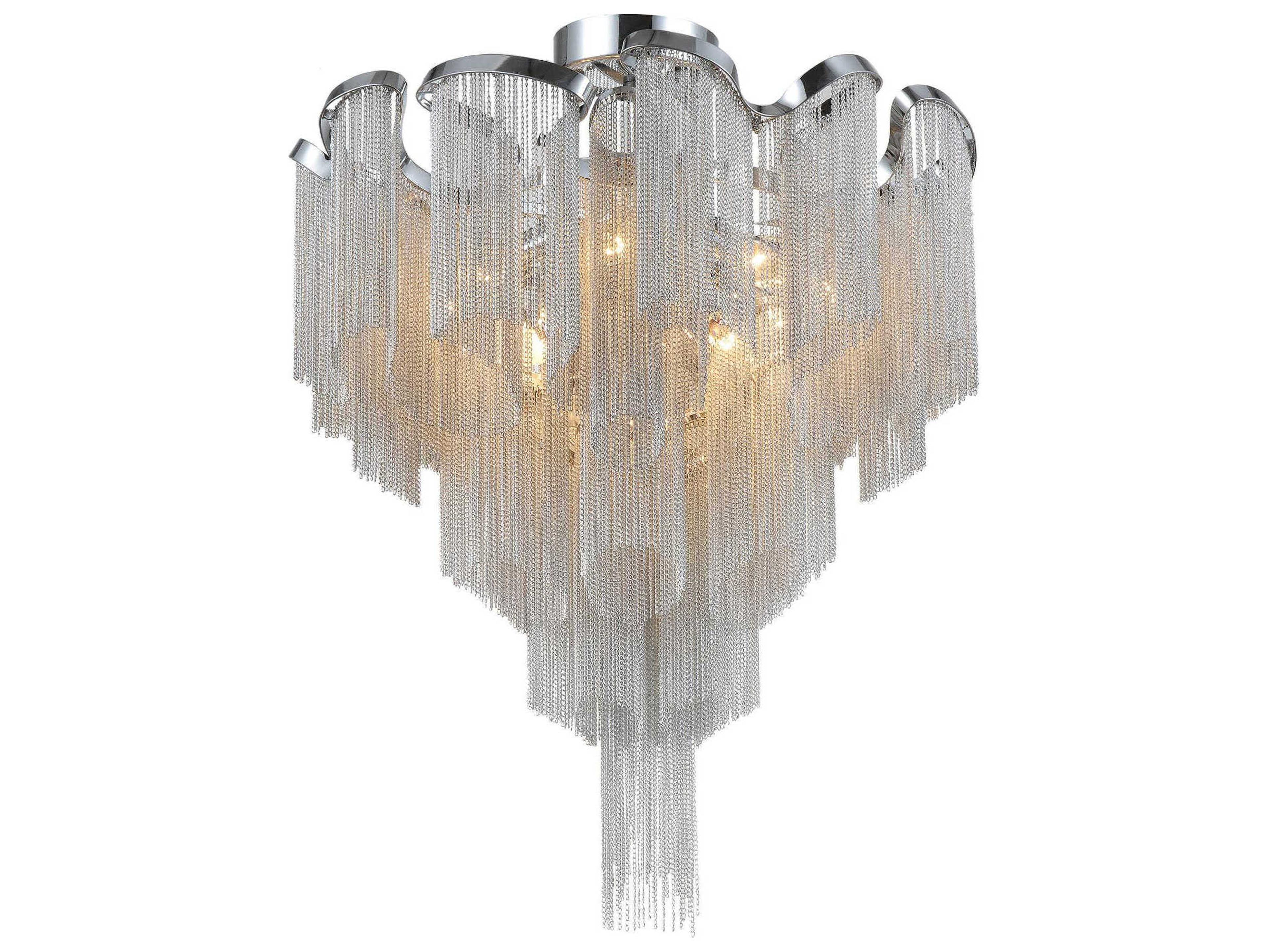 Daisy 13-Light Chrome Flush Mount