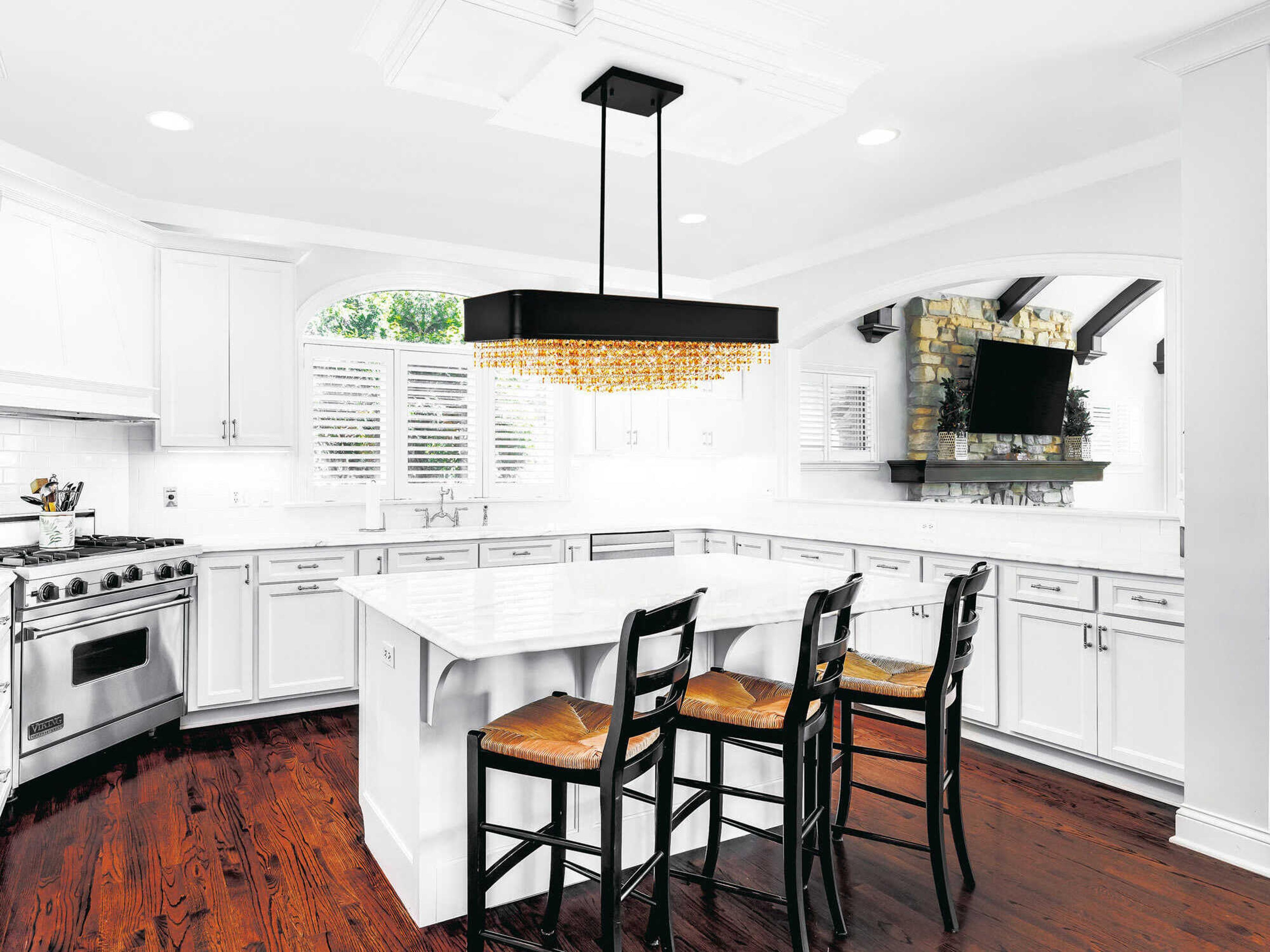 CWI Lighting Medina 10-Light Black Island Pendant