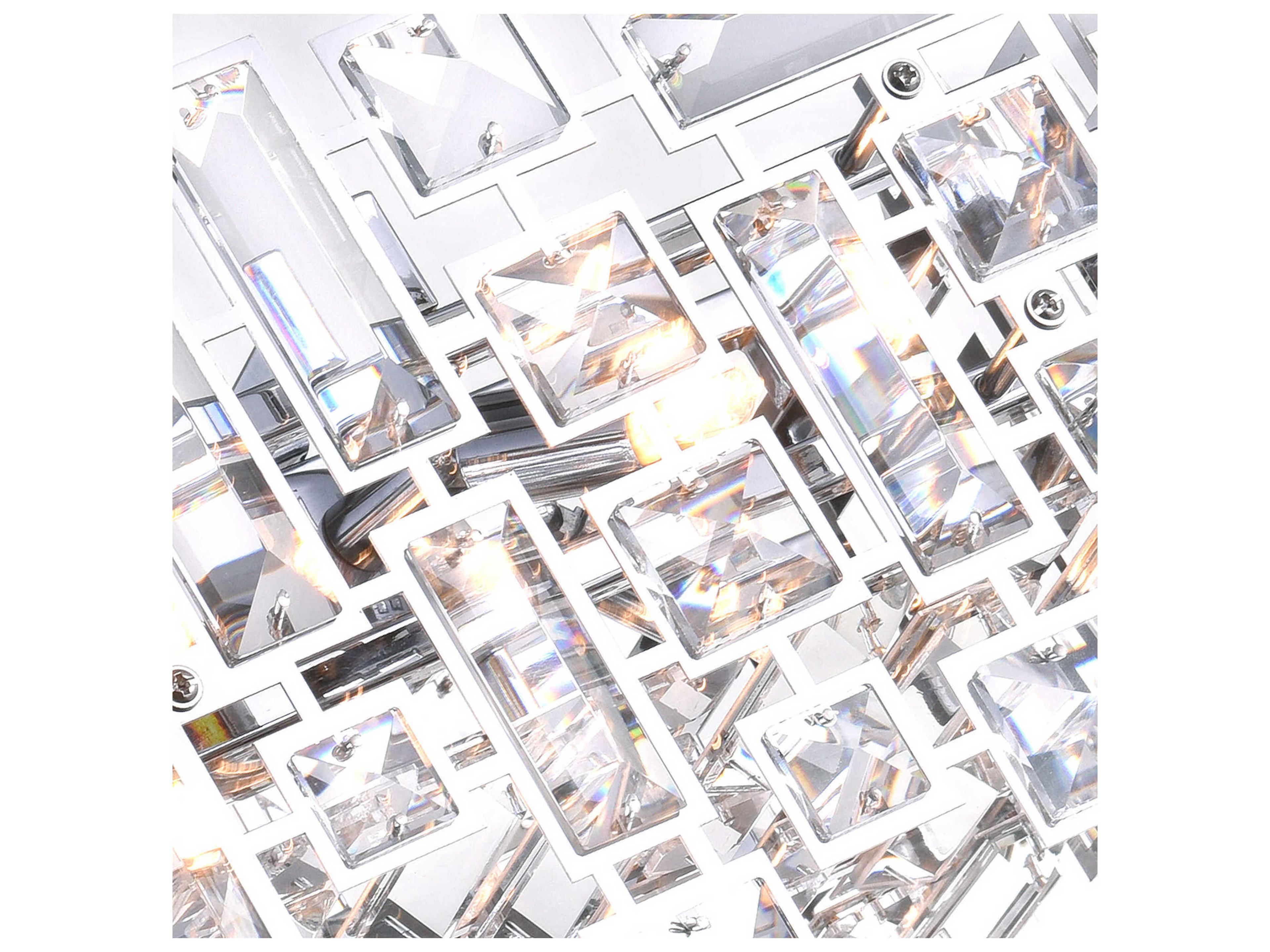 CWI Lighting Arley 12-Light Chrome Geometric Island Pendant