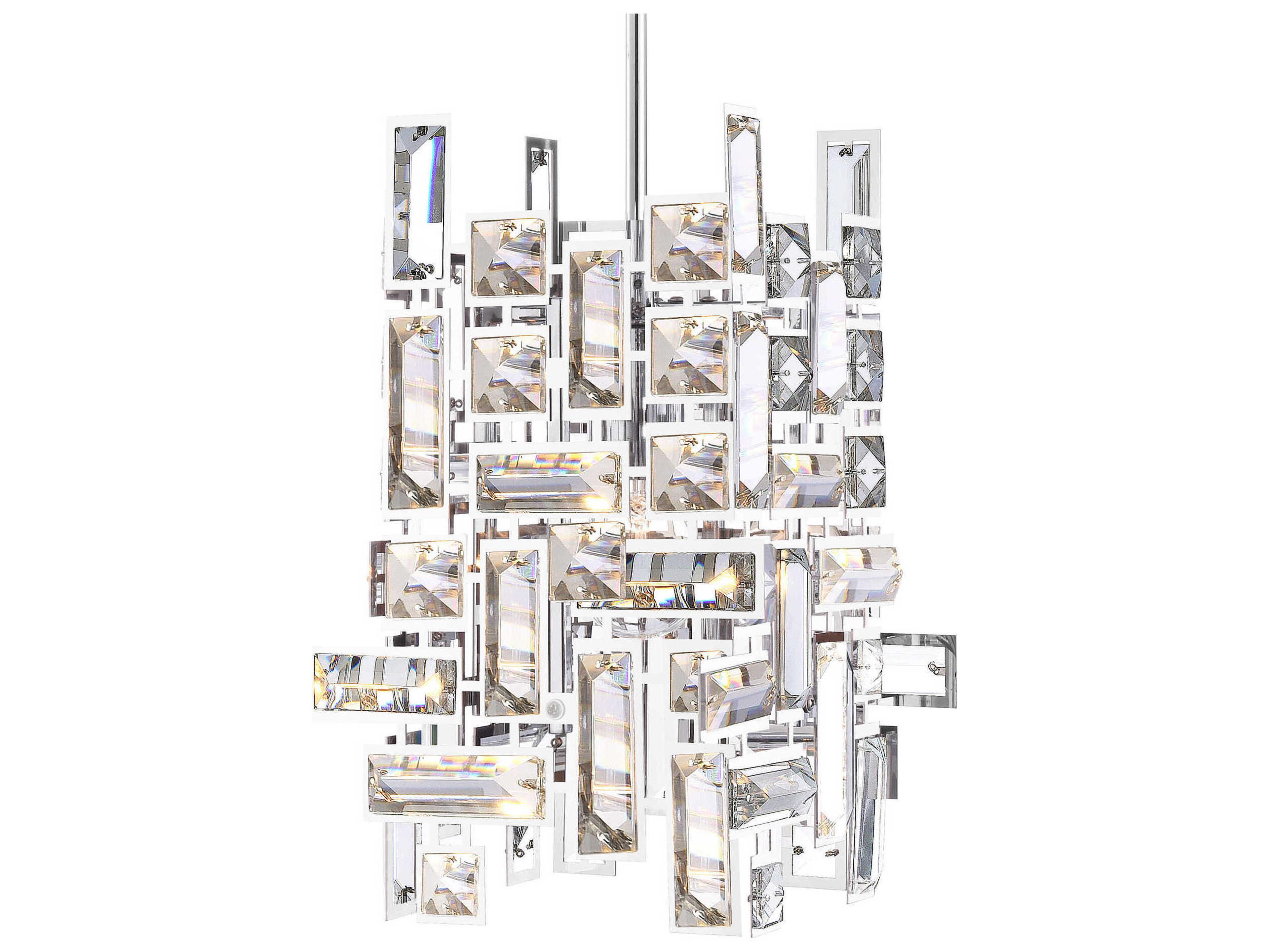 CWI Lighting Arley 1-Light Chrome Geometric Mini Pendant