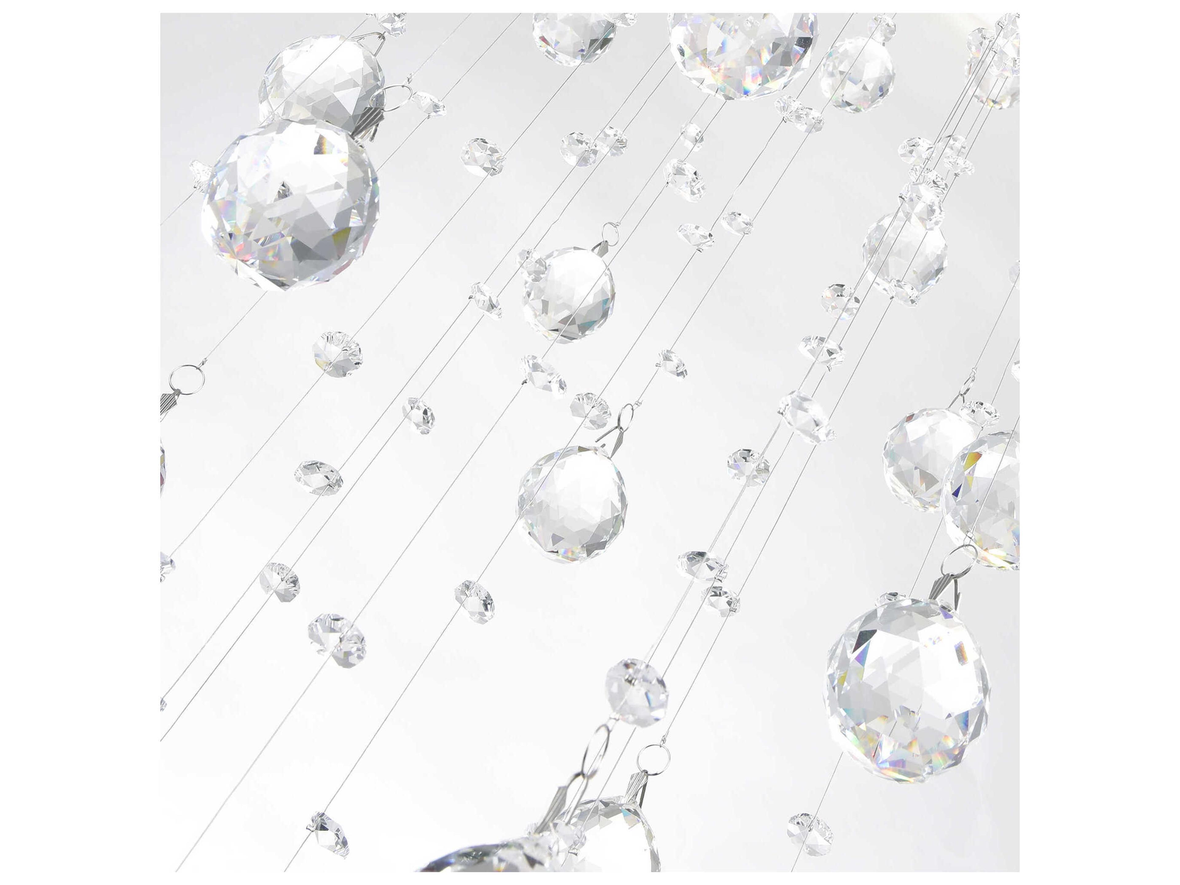 CWI Lighting Rain Drop 3-Light Chrome Globe Flush Mount