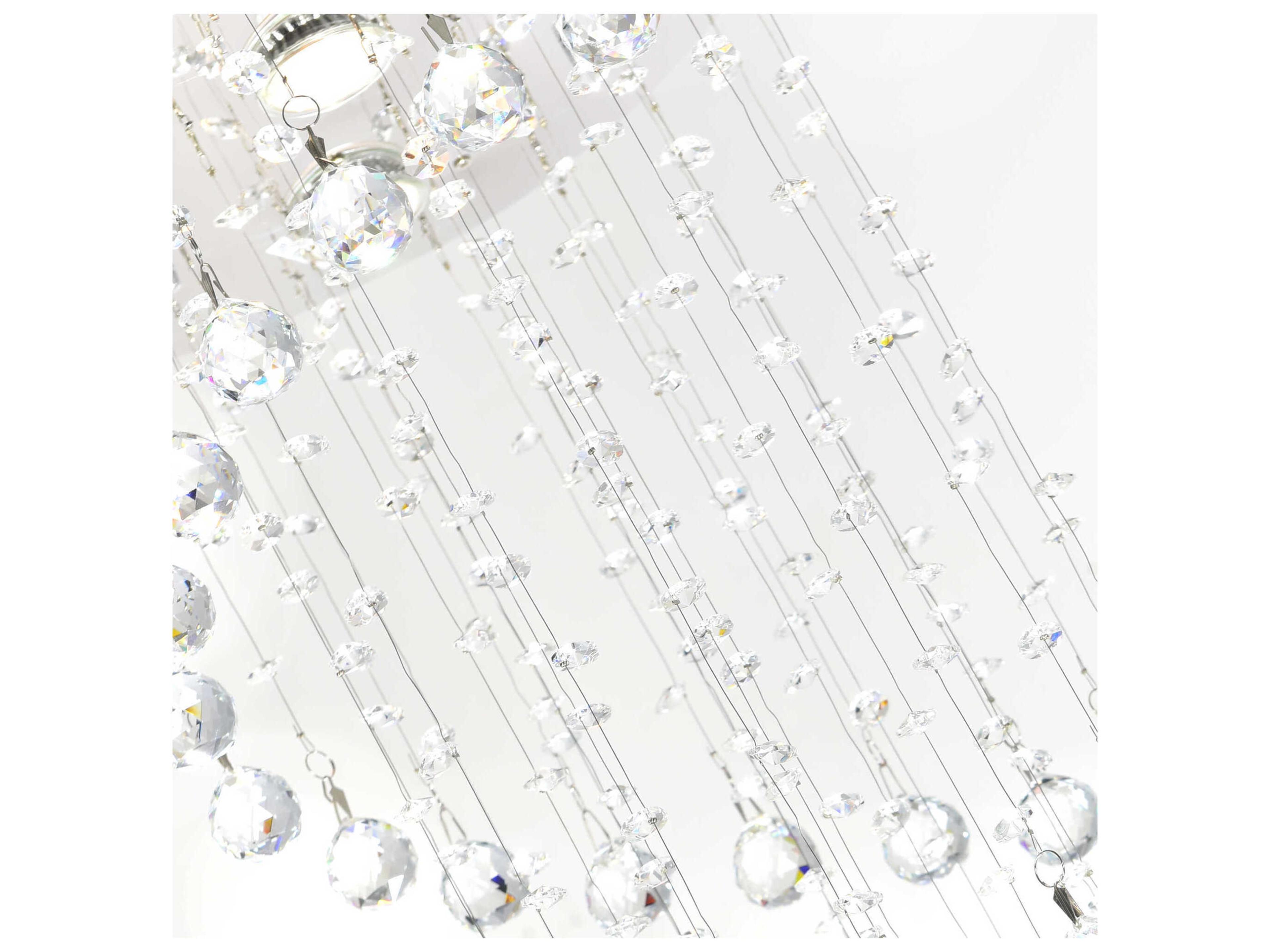 CWI Lighting Spiral 5-Light Chrome Flush Mount