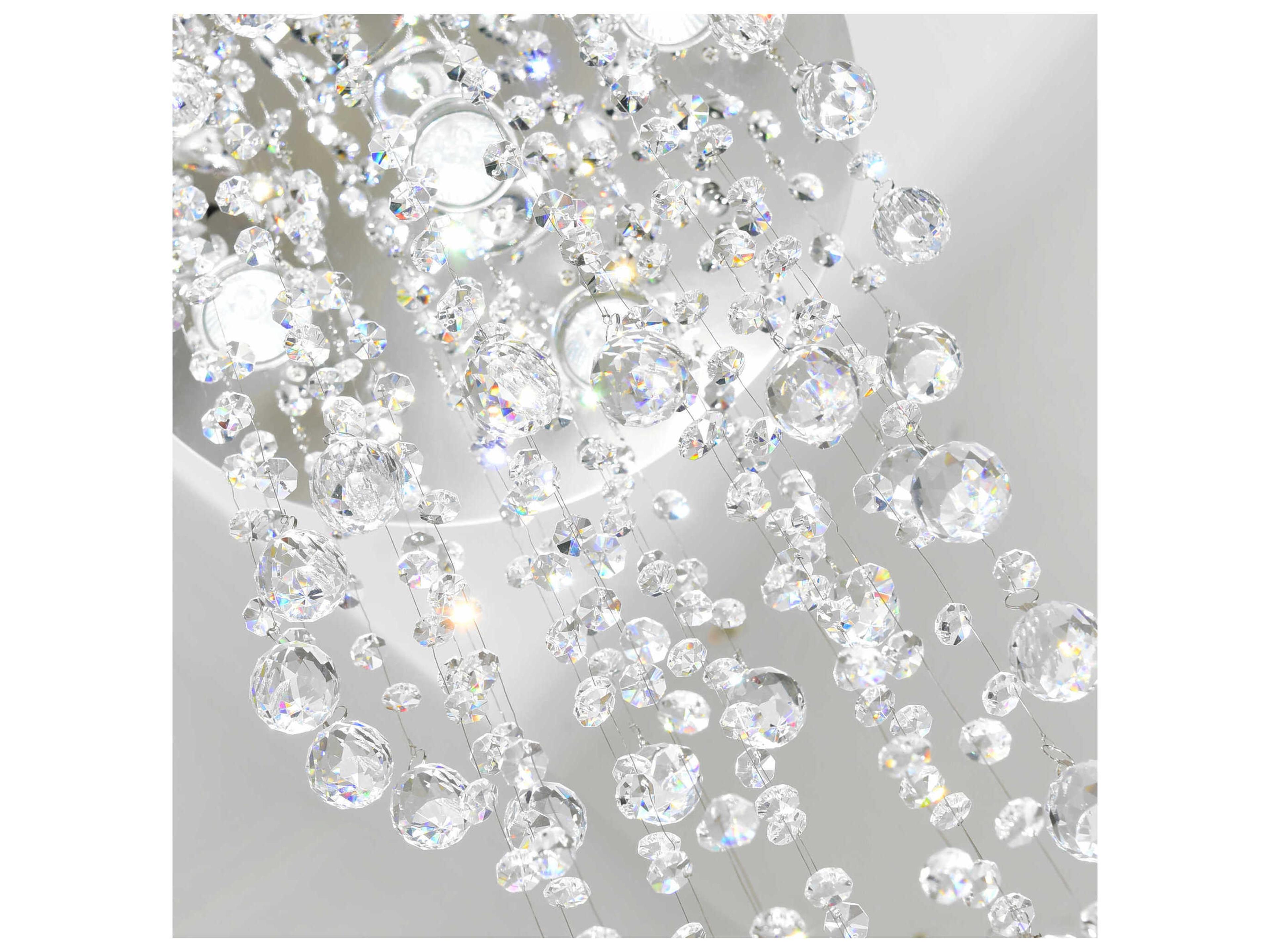 CWI Lighting Spiral 5-Light Chrome Flush Mount