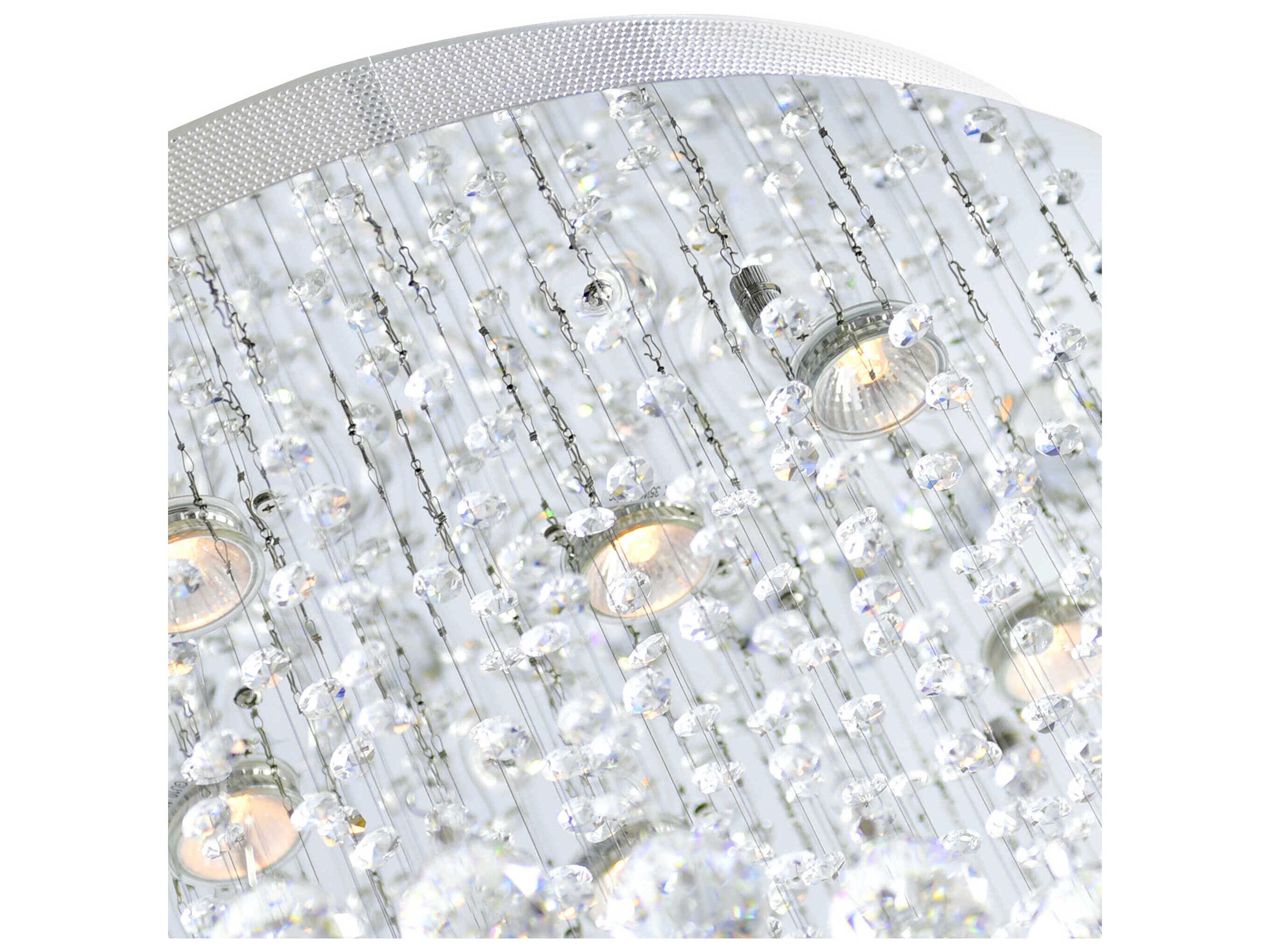 CWI Lighting Spiral 12-Light Chrome Flush Mount