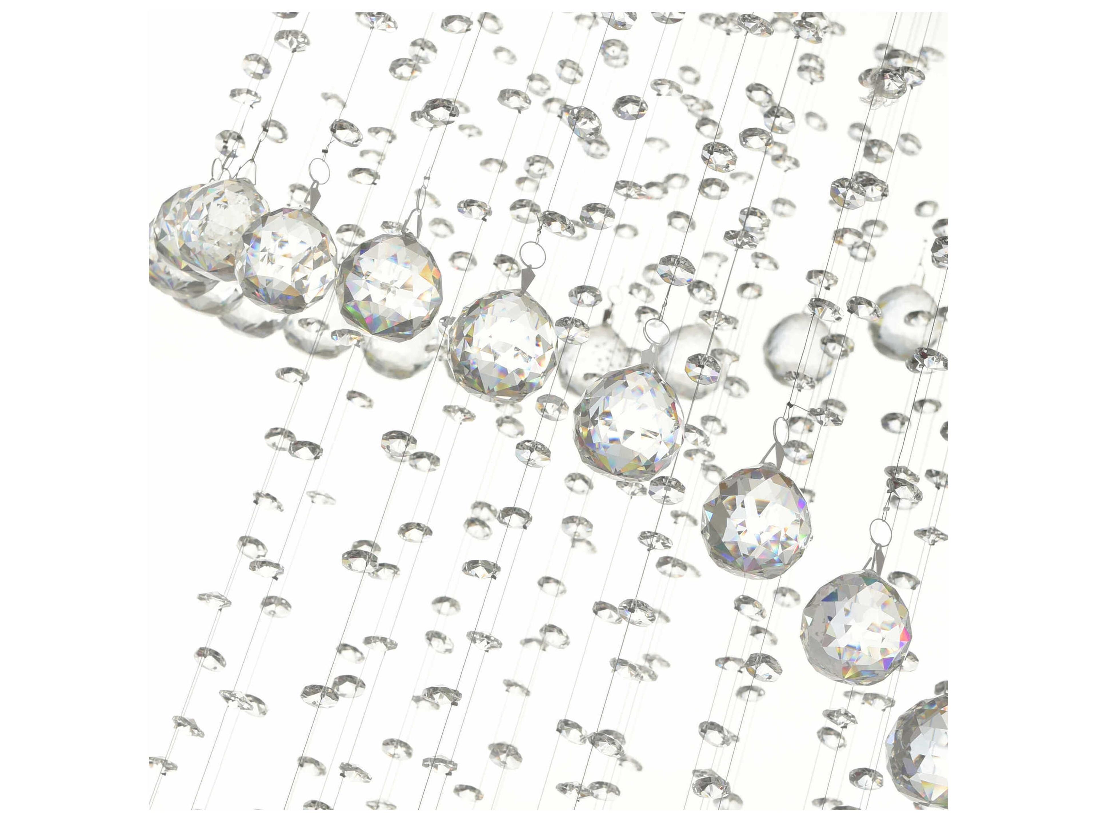 CWI Lighting Double Spiral 9-Light Chrome Flush Mount