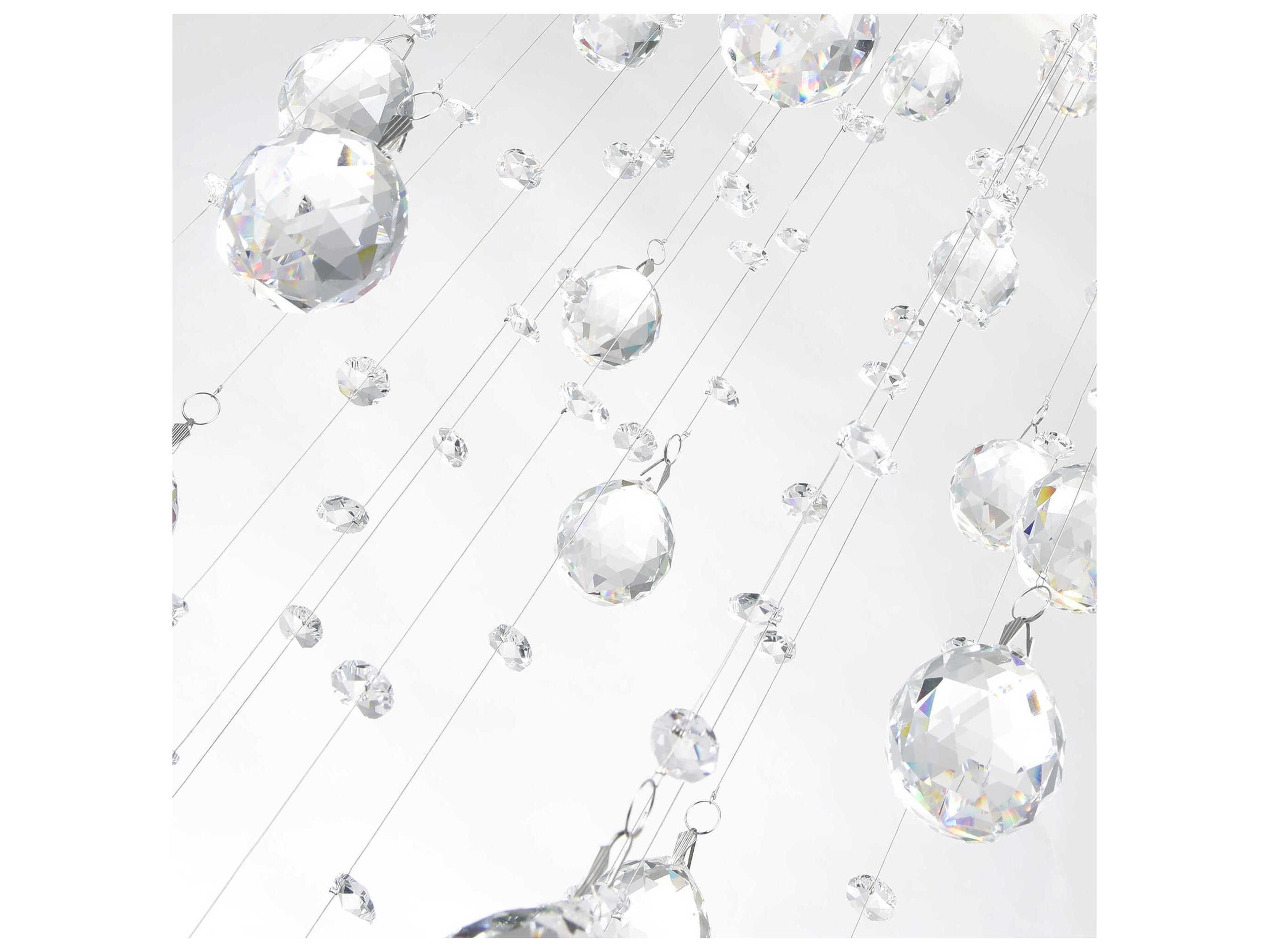 CWI Lighting Double Spiral 9-Light Chrome Flush Mount