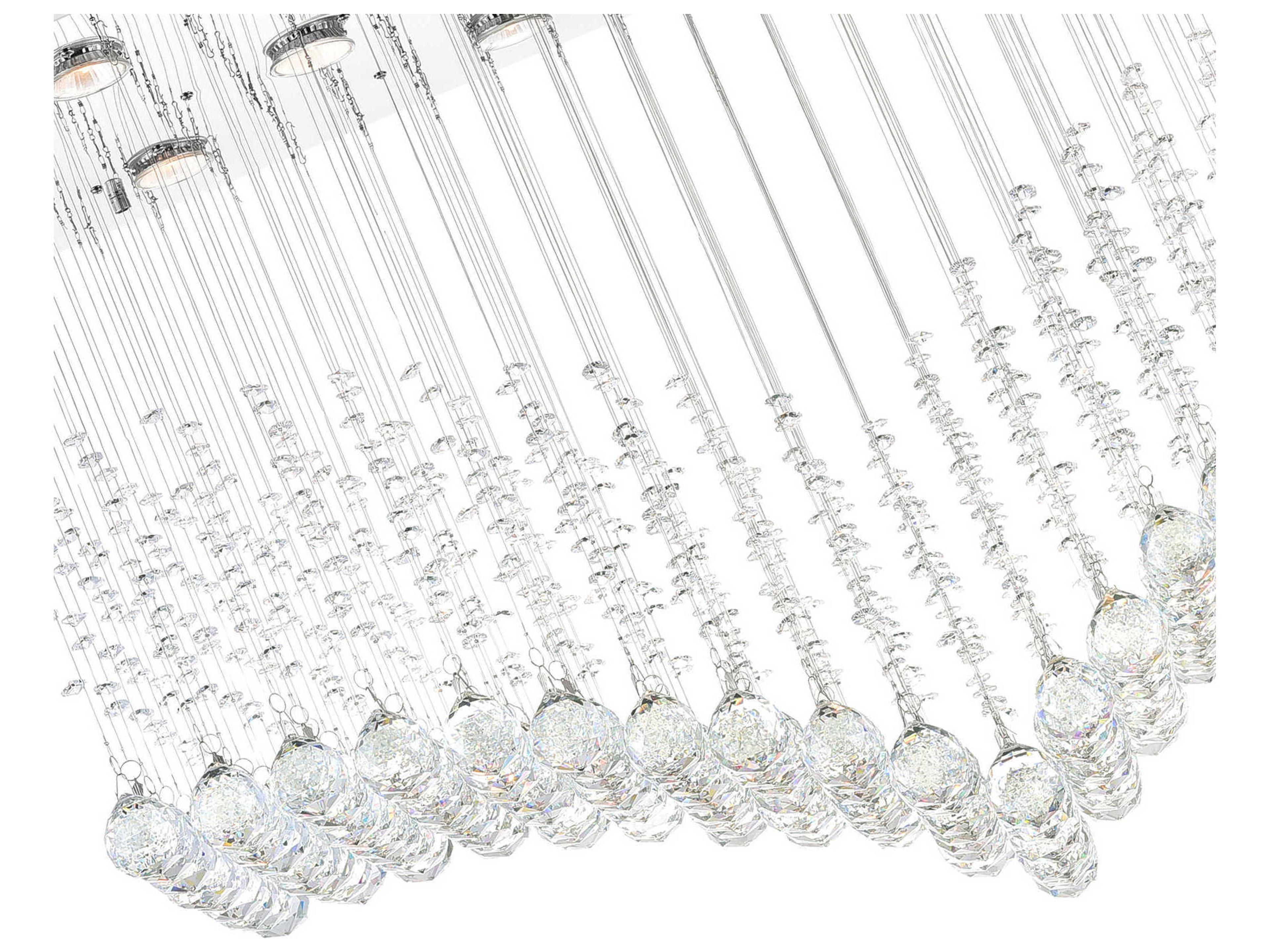 CWI Lighting Twinkle 11-Light Chrome Flush Mount