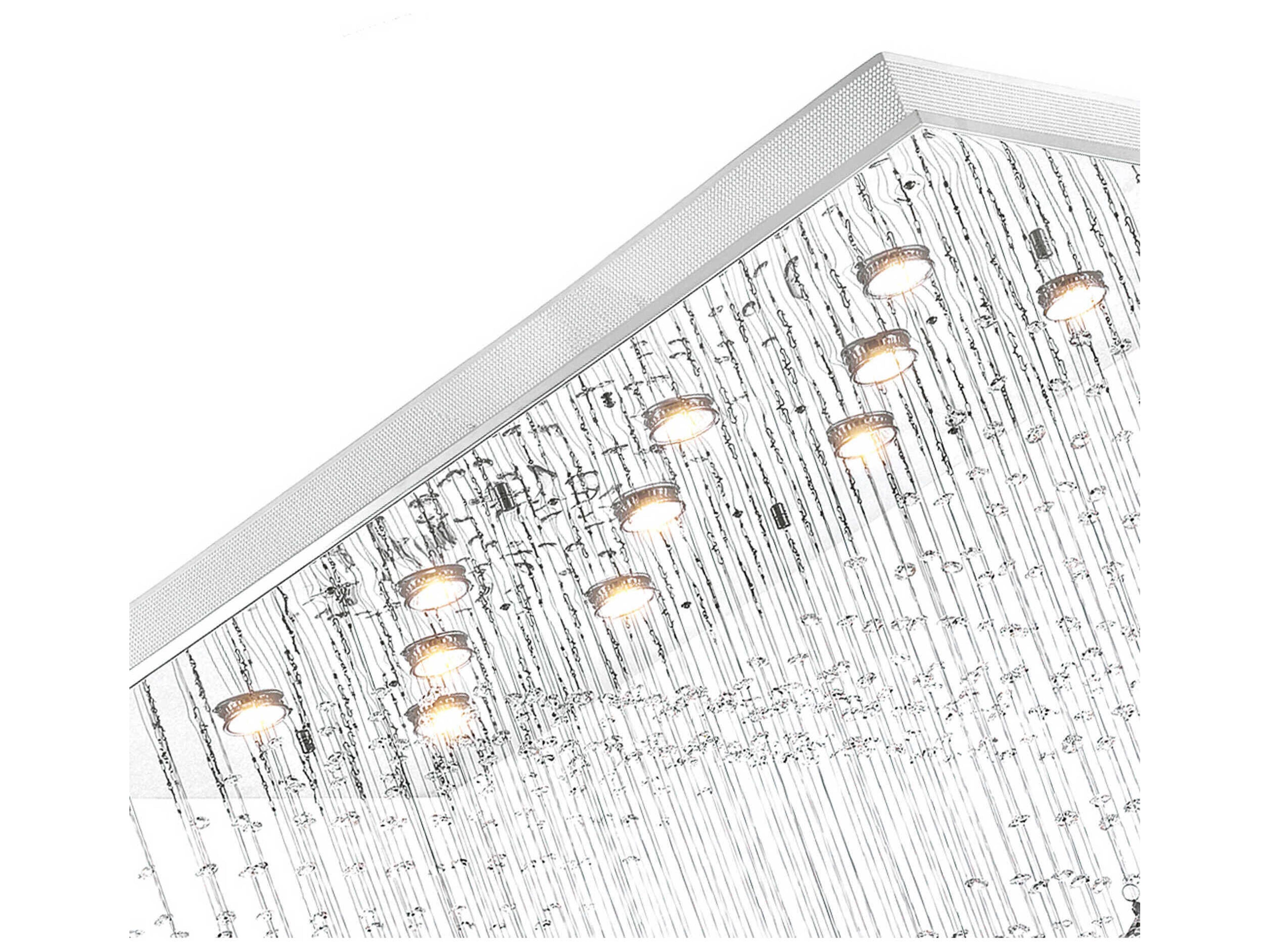 CWI Lighting Twinkle 11-Light Chrome Flush Mount