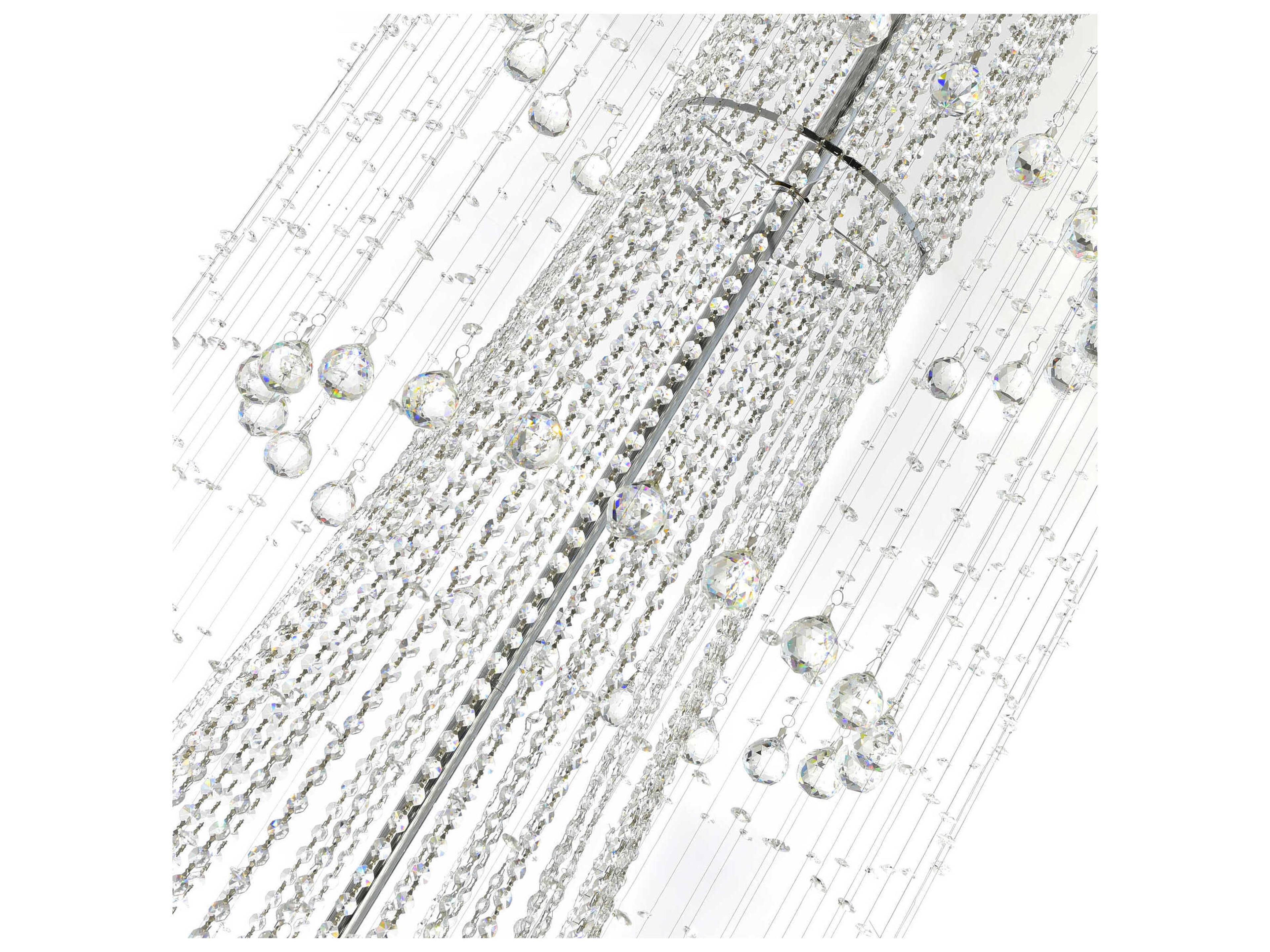 CWI Lighting Hallway 46-Light Chrome Flush Mount