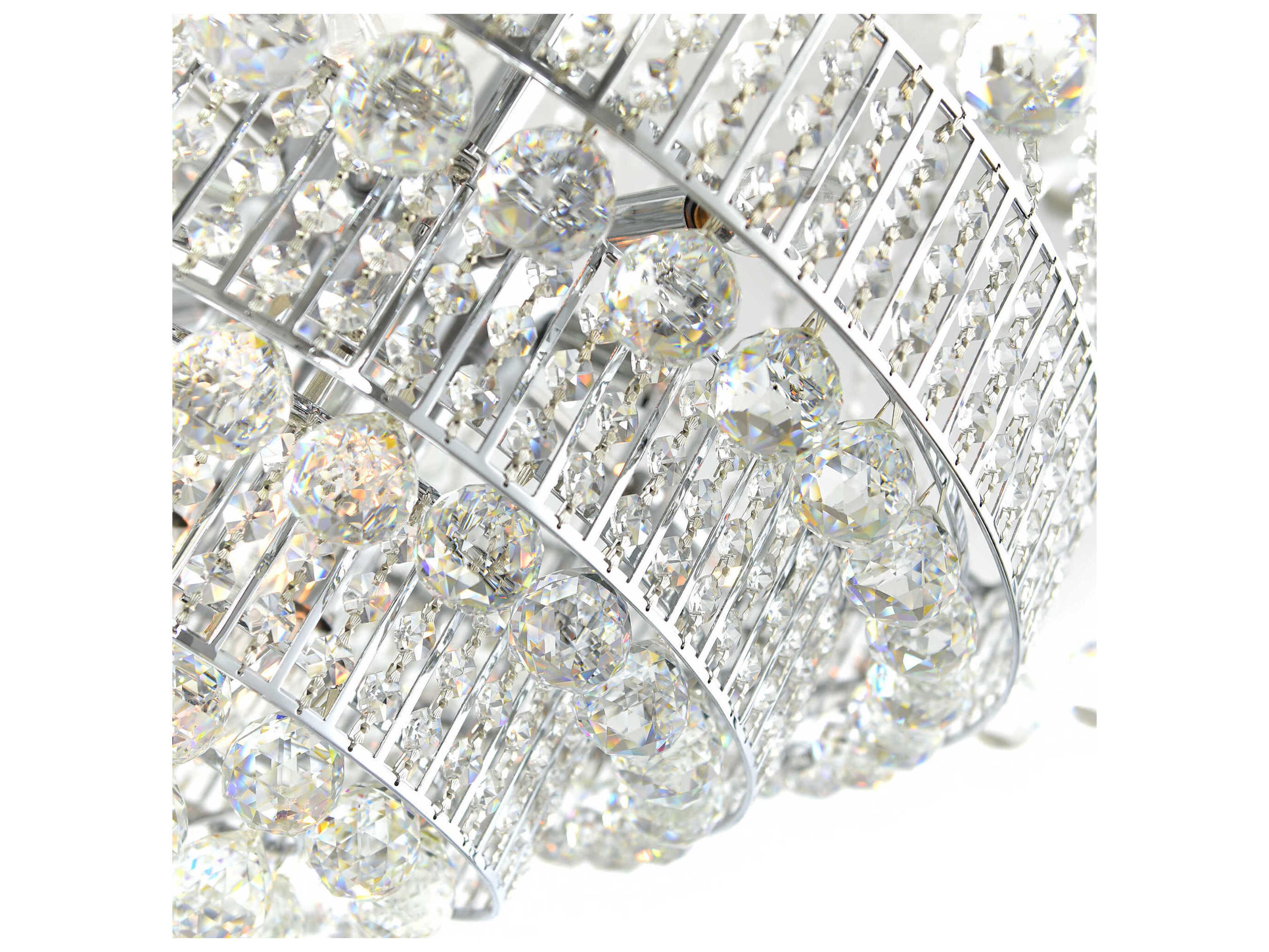 CWI Lighting Hallway 46-Light Chrome Flush Mount