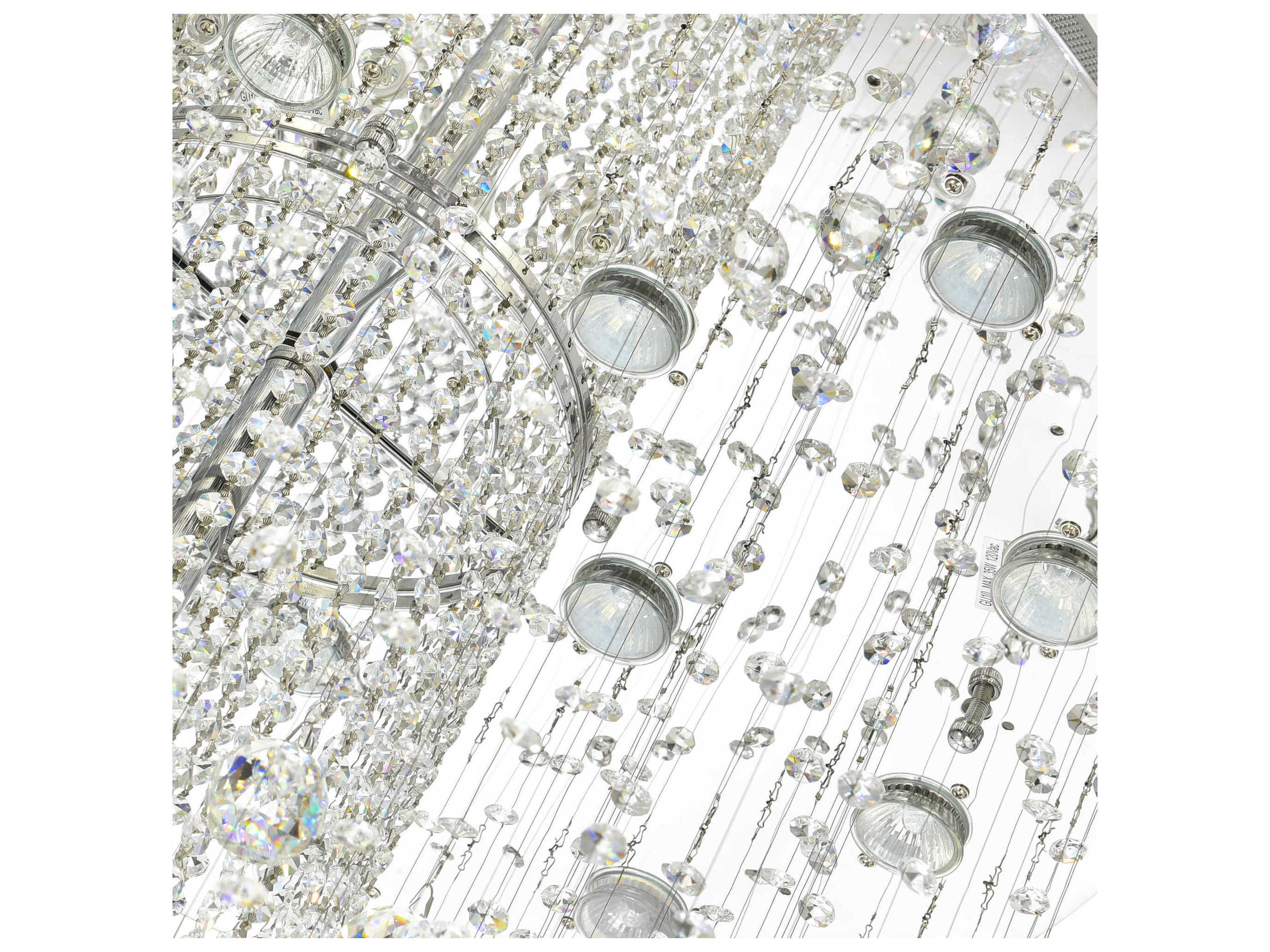 CWI Lighting Hallway 46-Light Chrome Flush Mount