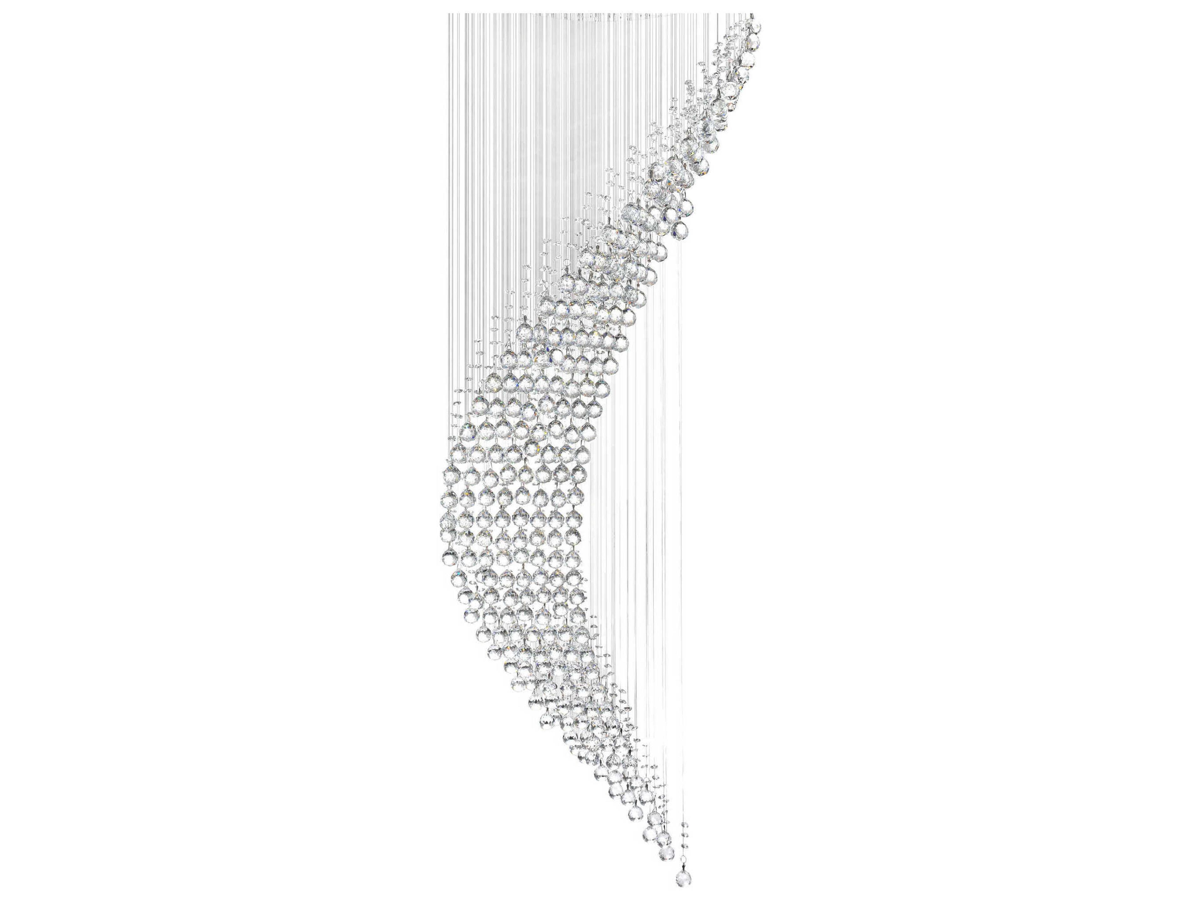 CWI Lighting Ribbon 8-Light Chrome Flush Mount