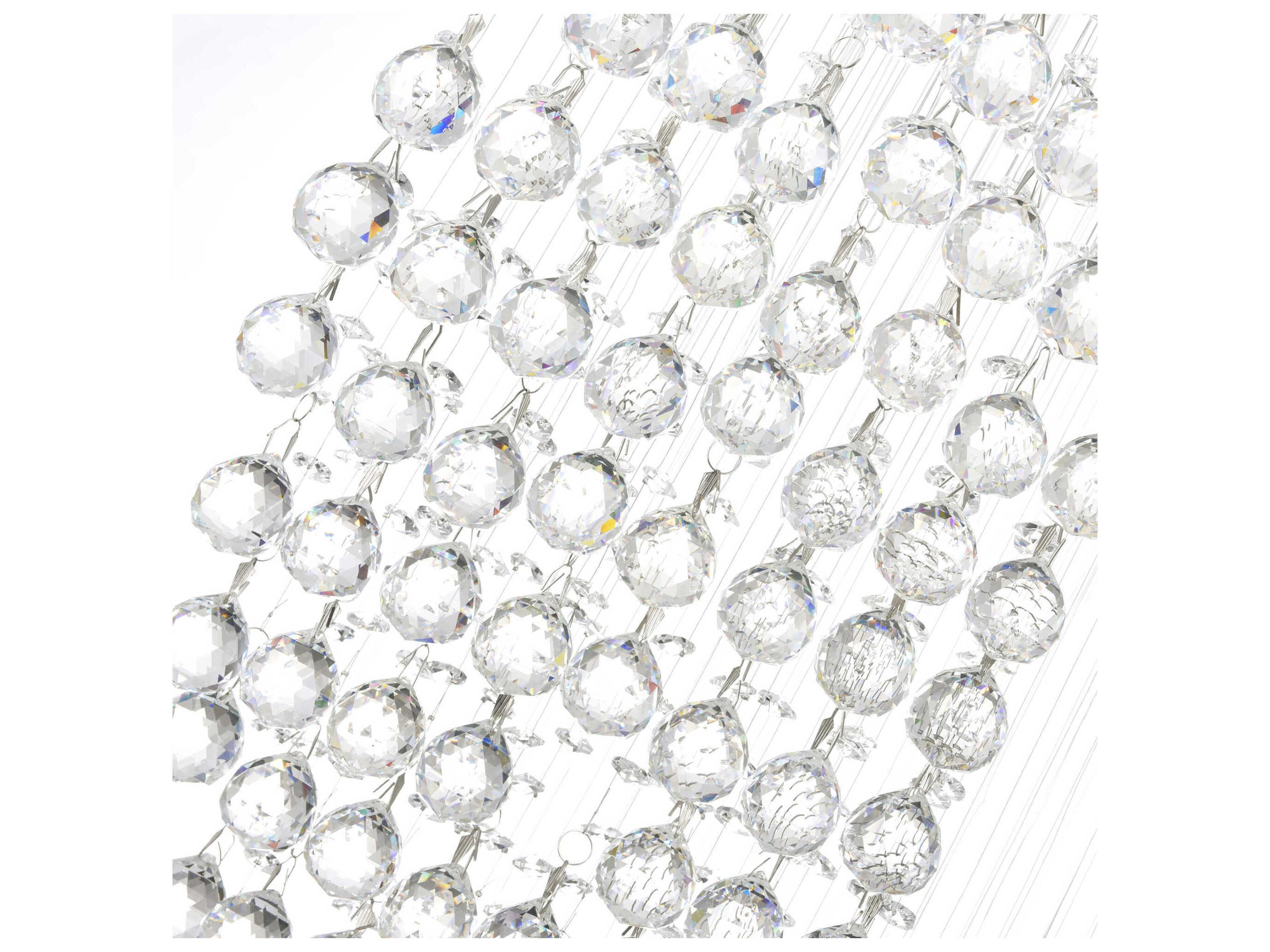 CWI Lighting Ribbon 10-Light Chrome Flush Mount