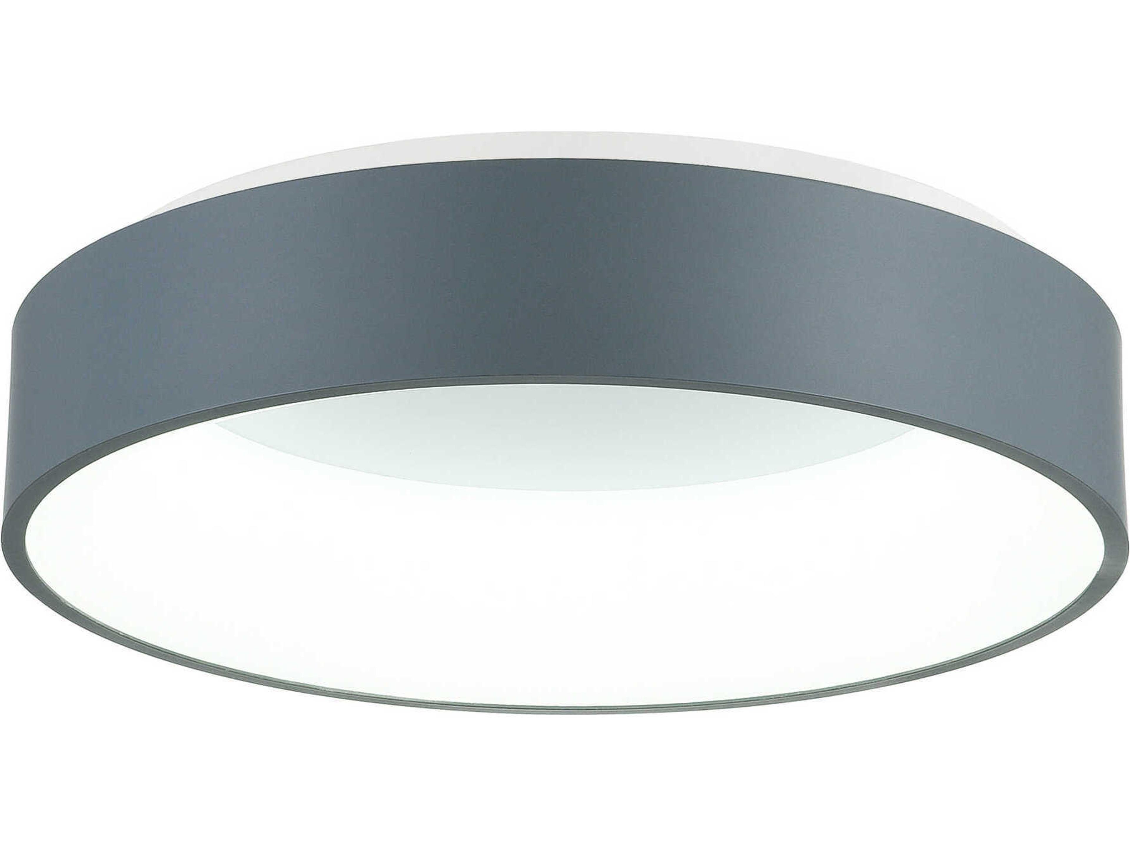 Arenal Gray Round Flush Mount