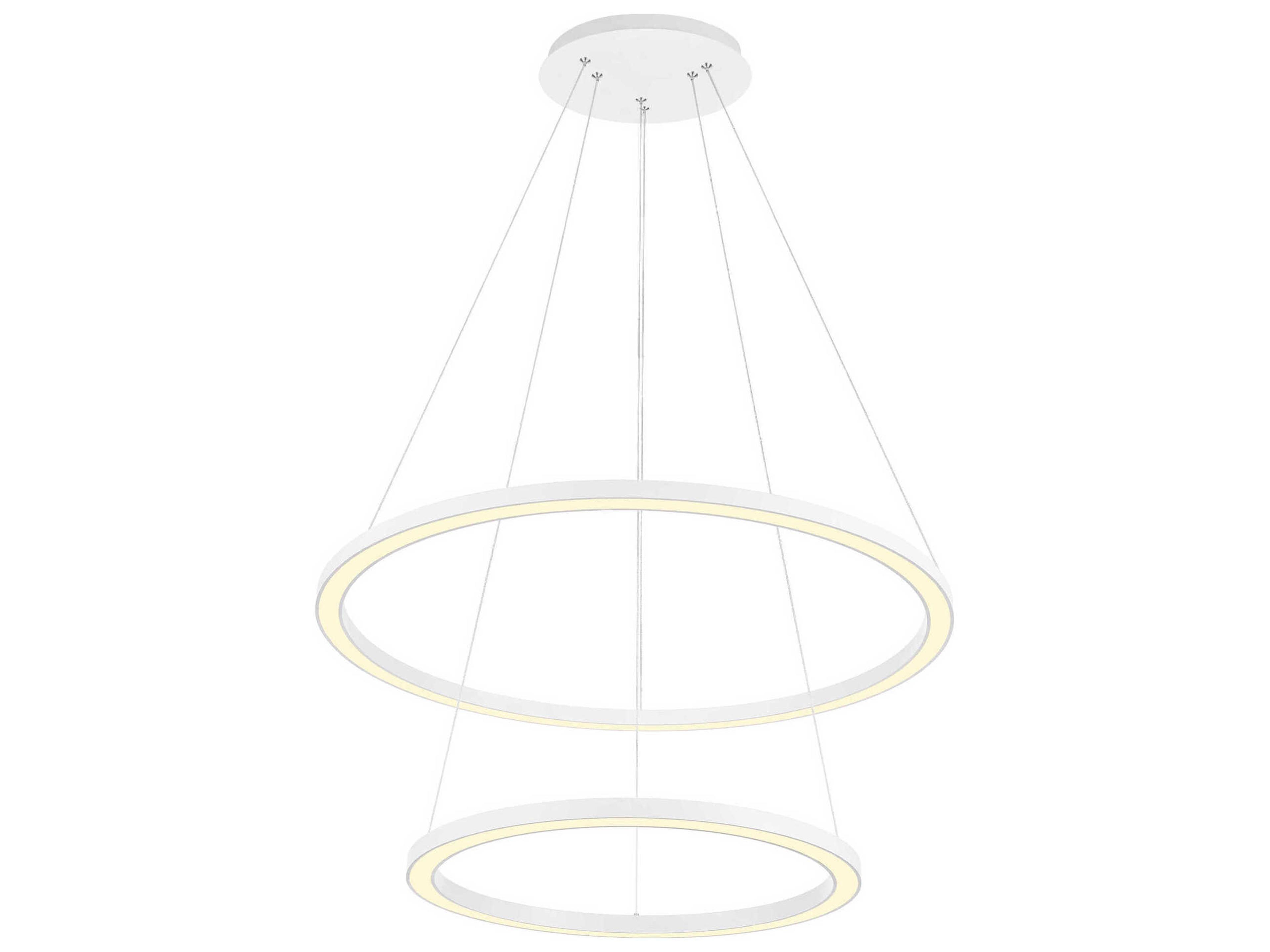 Chalice White Round Tiered Pendant