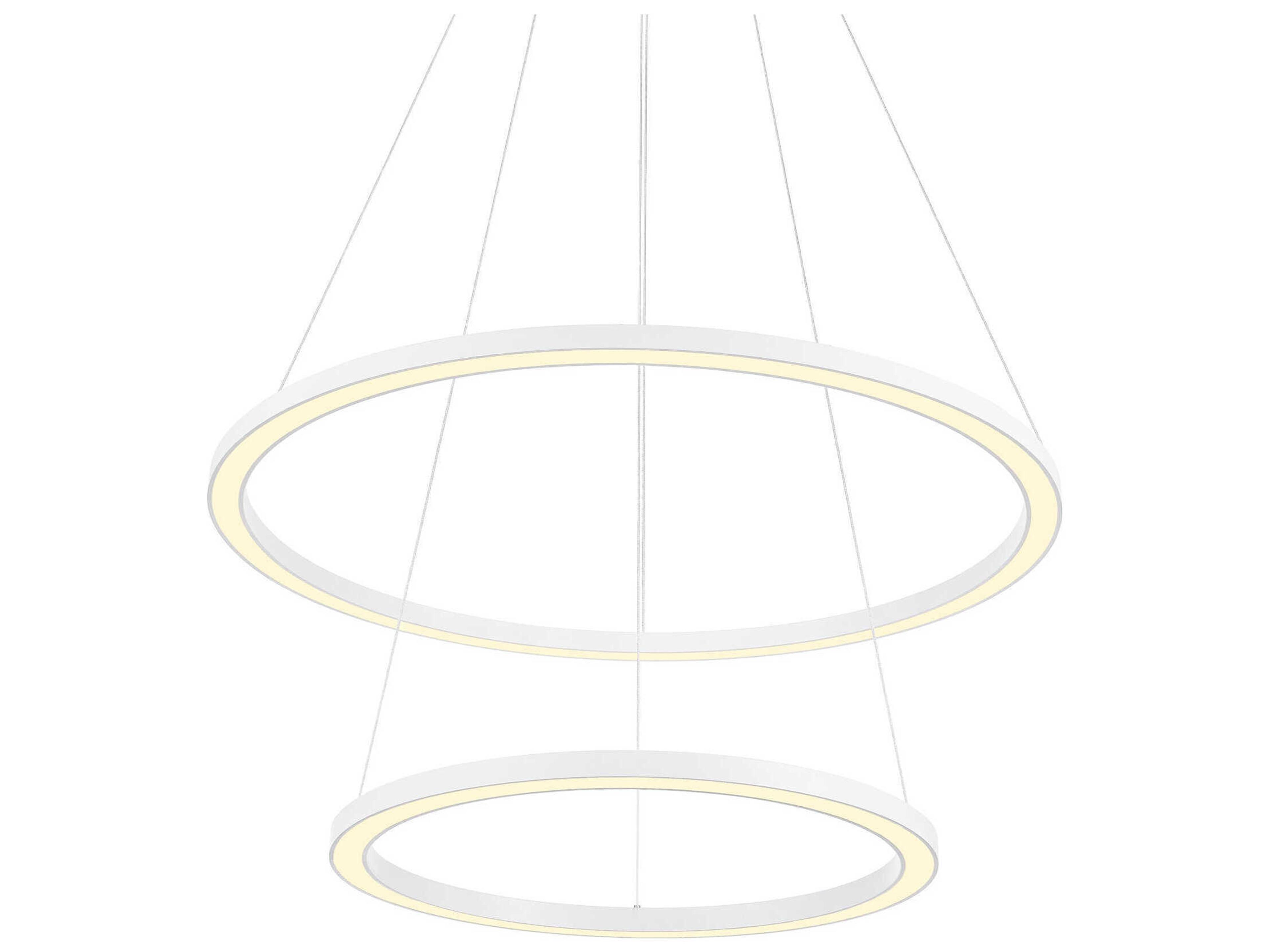 CWI Lighting Chalice White Round Tiered Pendant