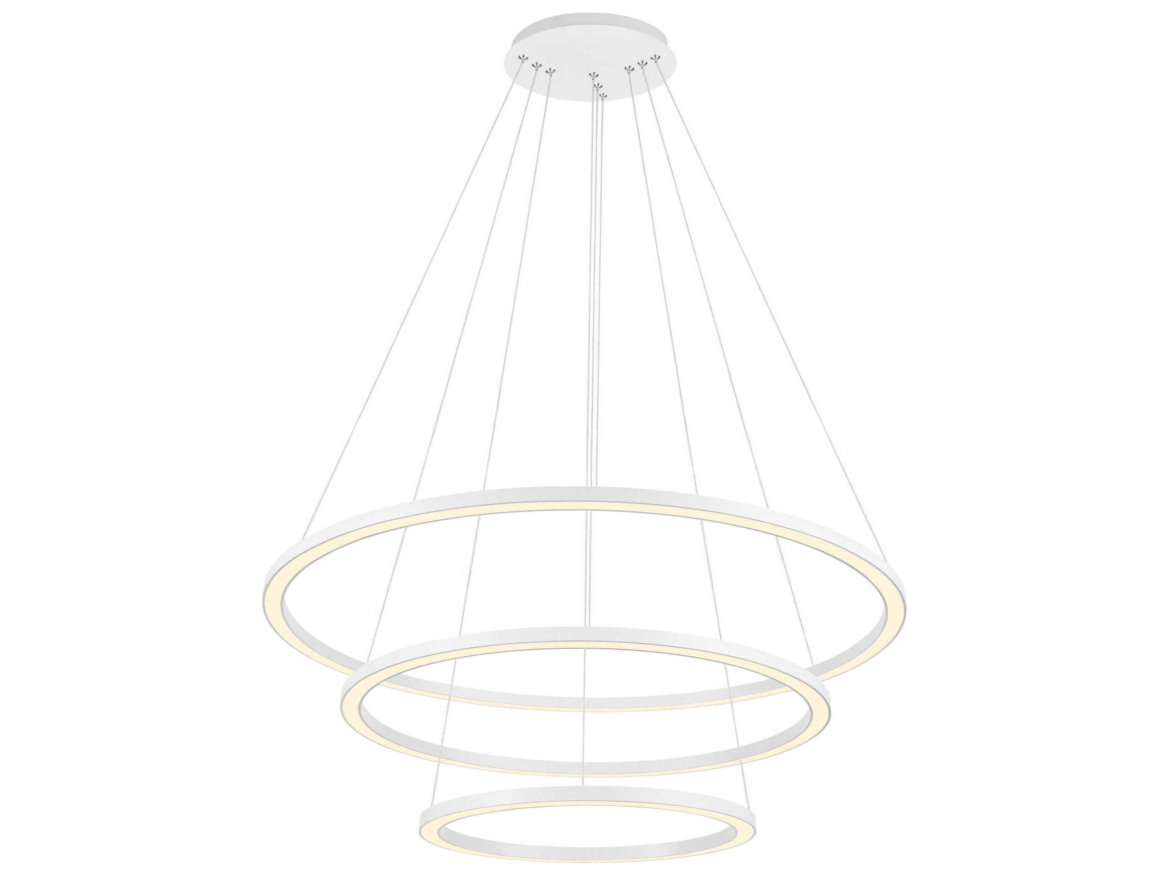 CWI Lighting Chalice White Round Tiered Pendant