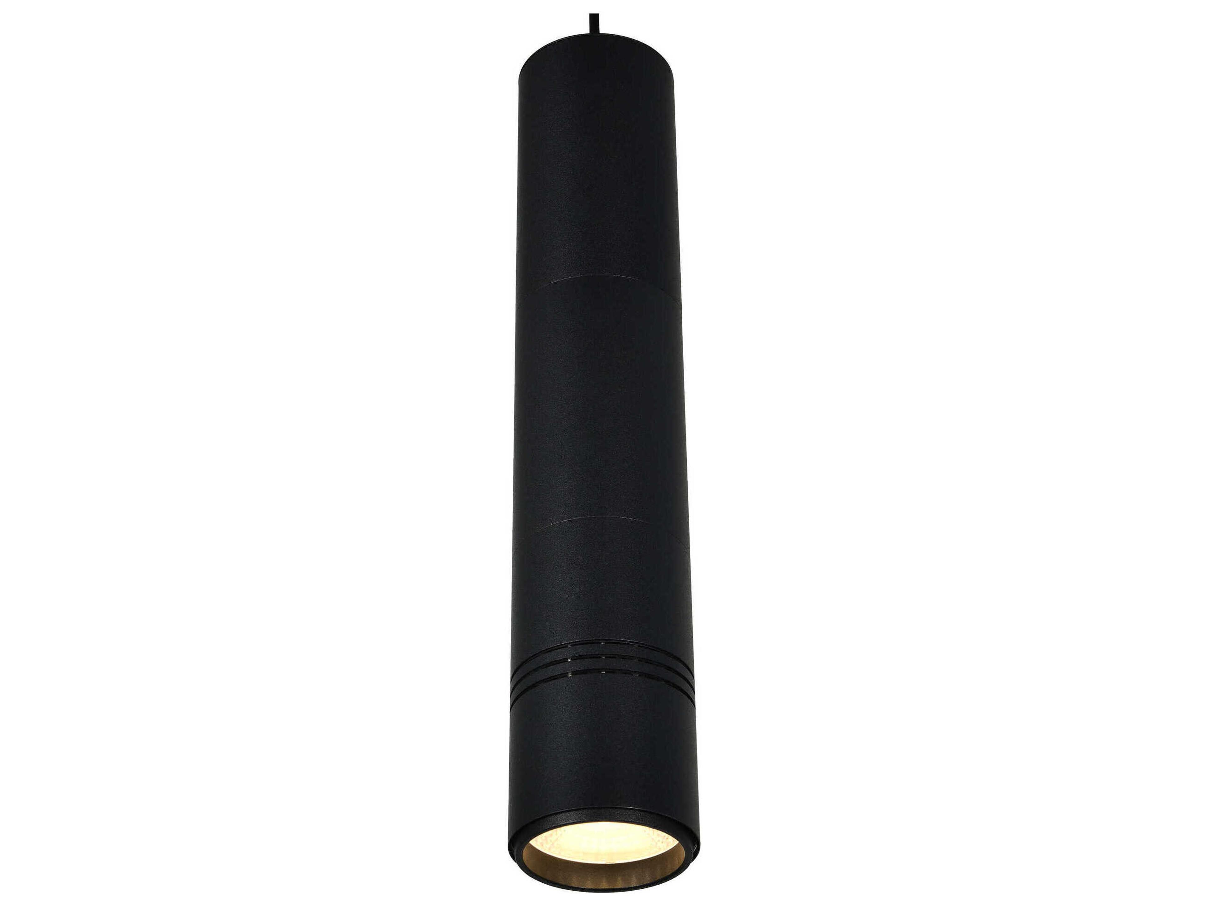 CWI Lighting Stowe Sand Black Cylinder Mini Pendant