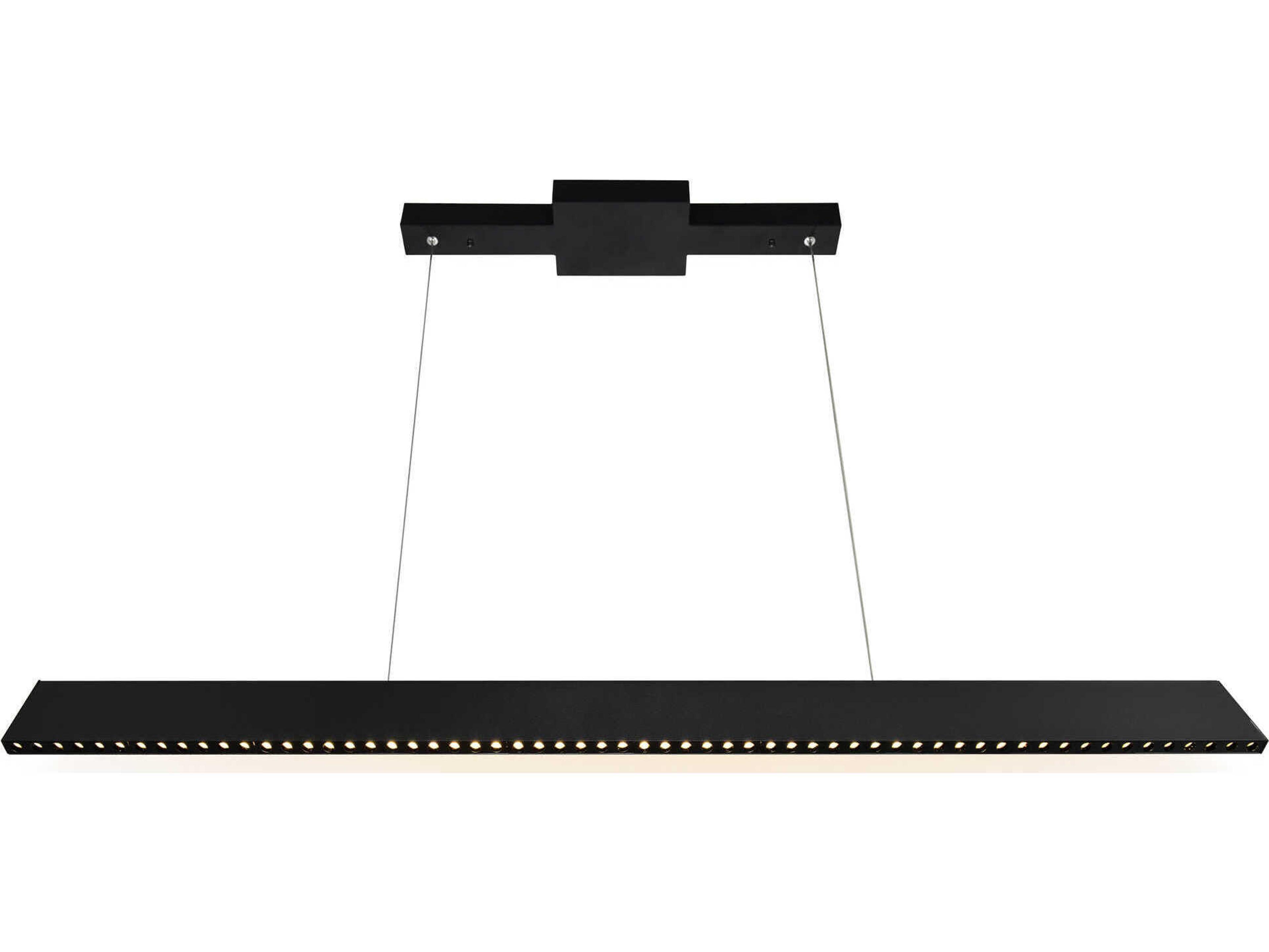 CWI Lighting Bellagio Black Linear Island Pendant