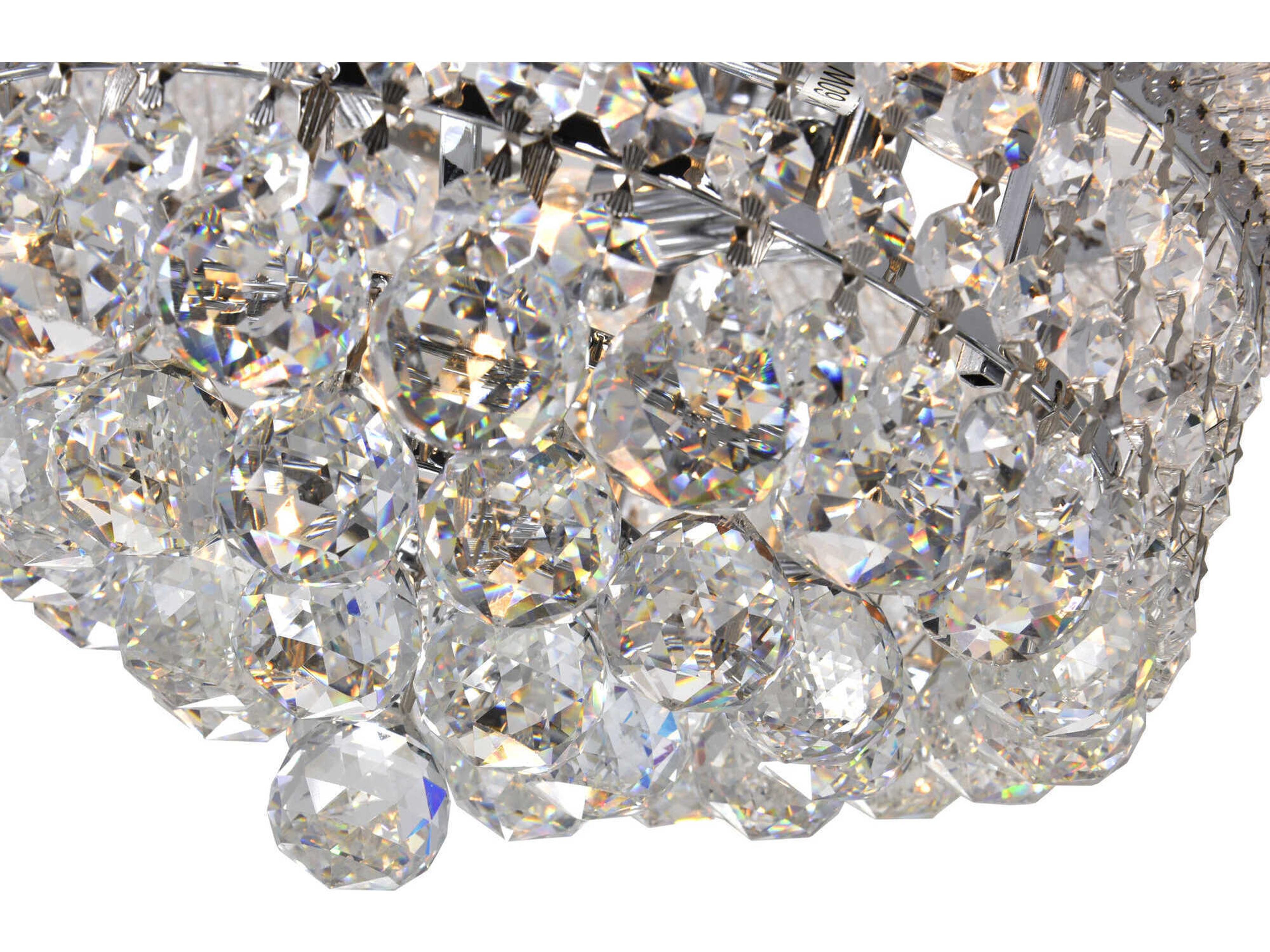 CWI Lighting Empire 3-Light Chrome Traditional Flush Mount