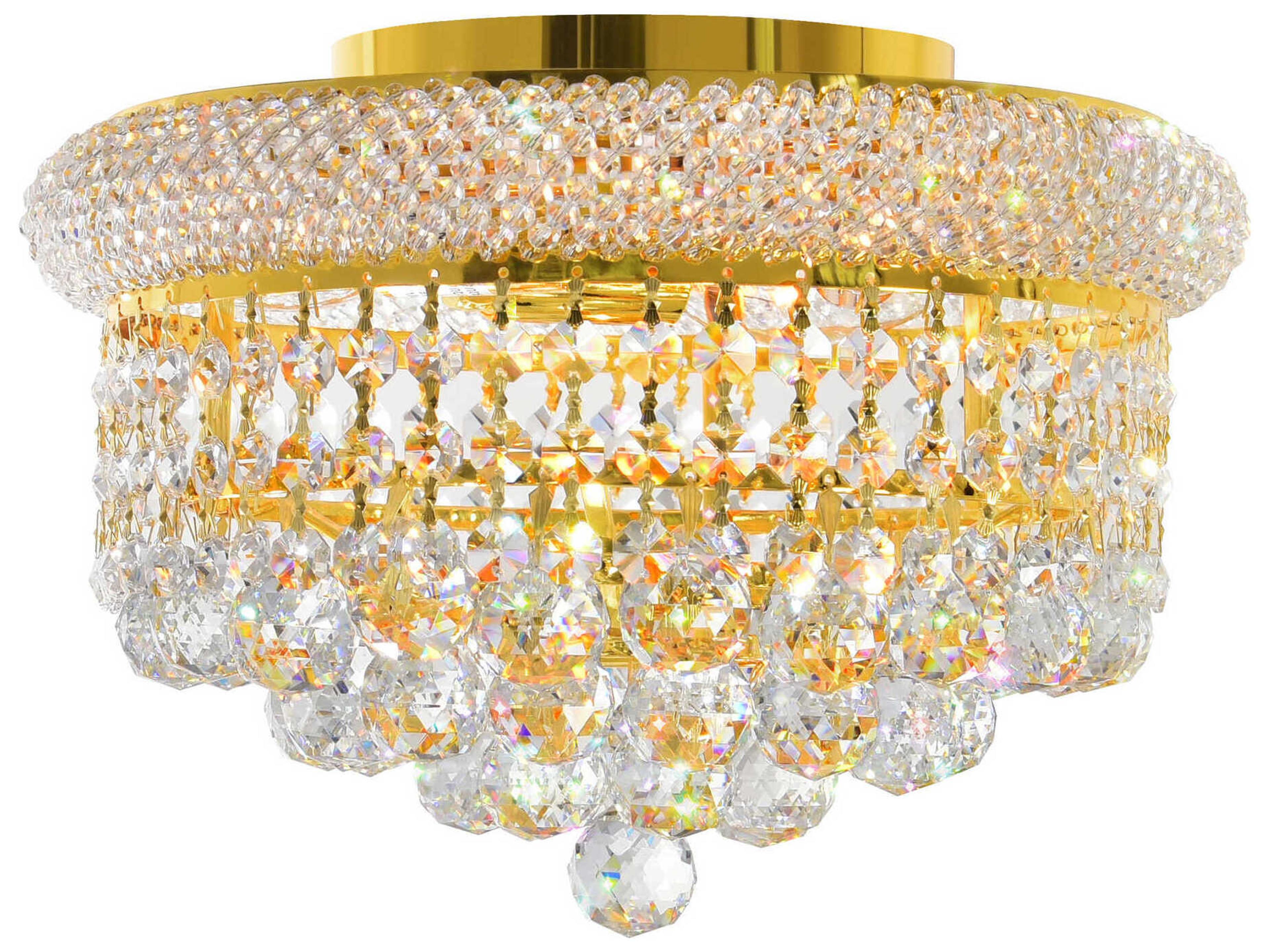 Empire 3-Light Gold Traditional Flush Mount