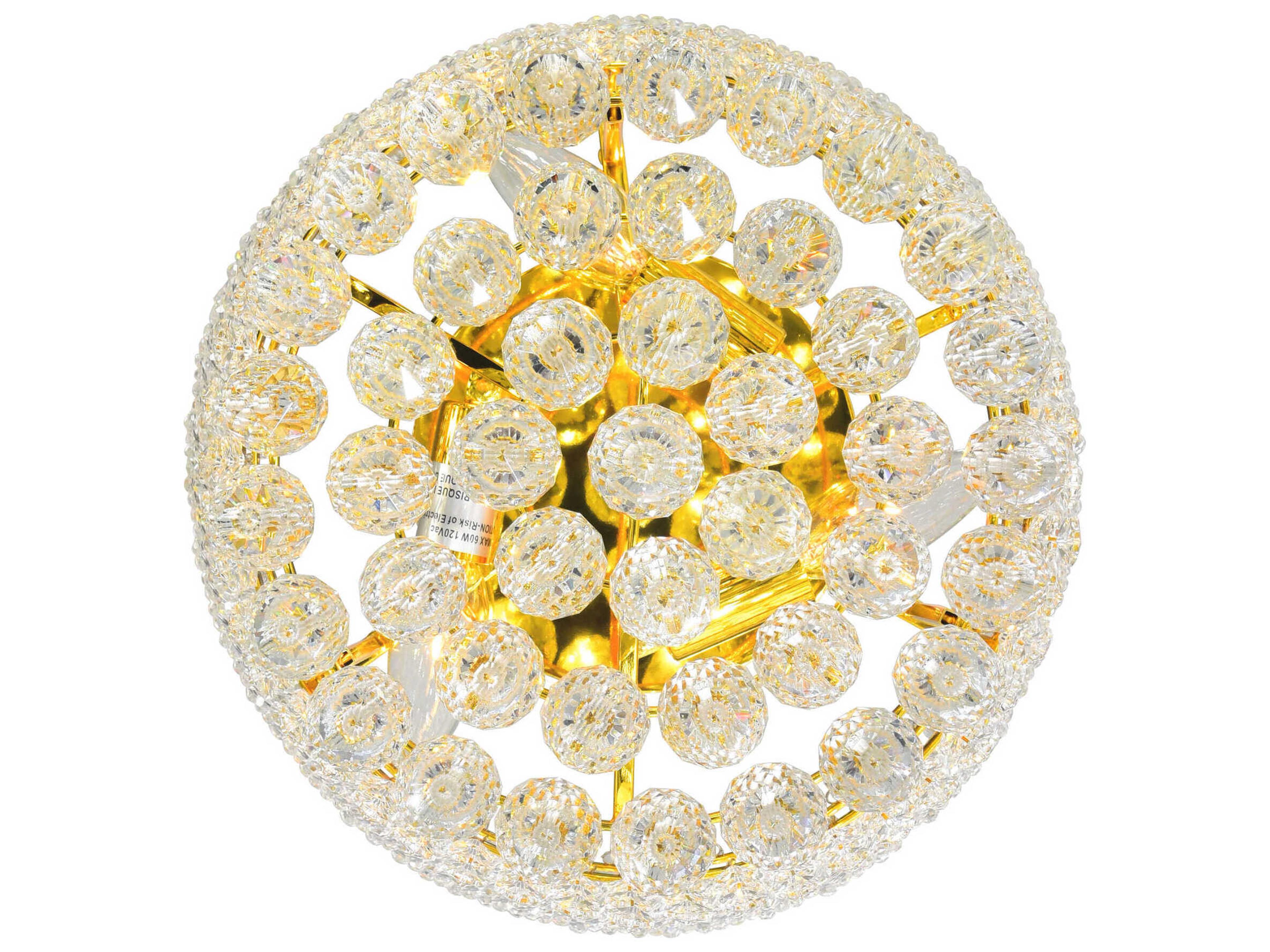 CWI Lighting Empire 3-Light Gold Traditional Flush Mount