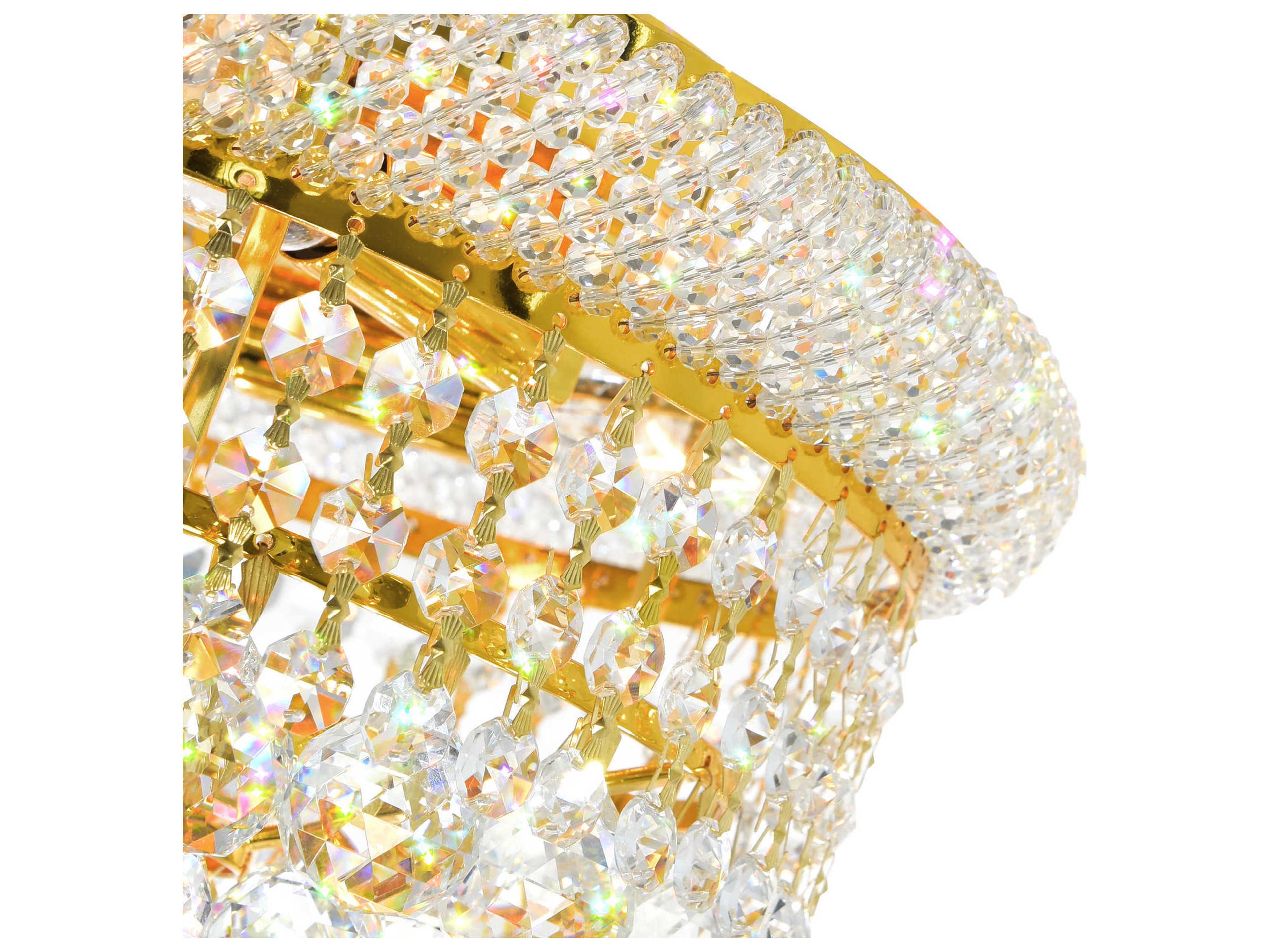 CWI Lighting Empire 3-Light Gold Traditional Flush Mount