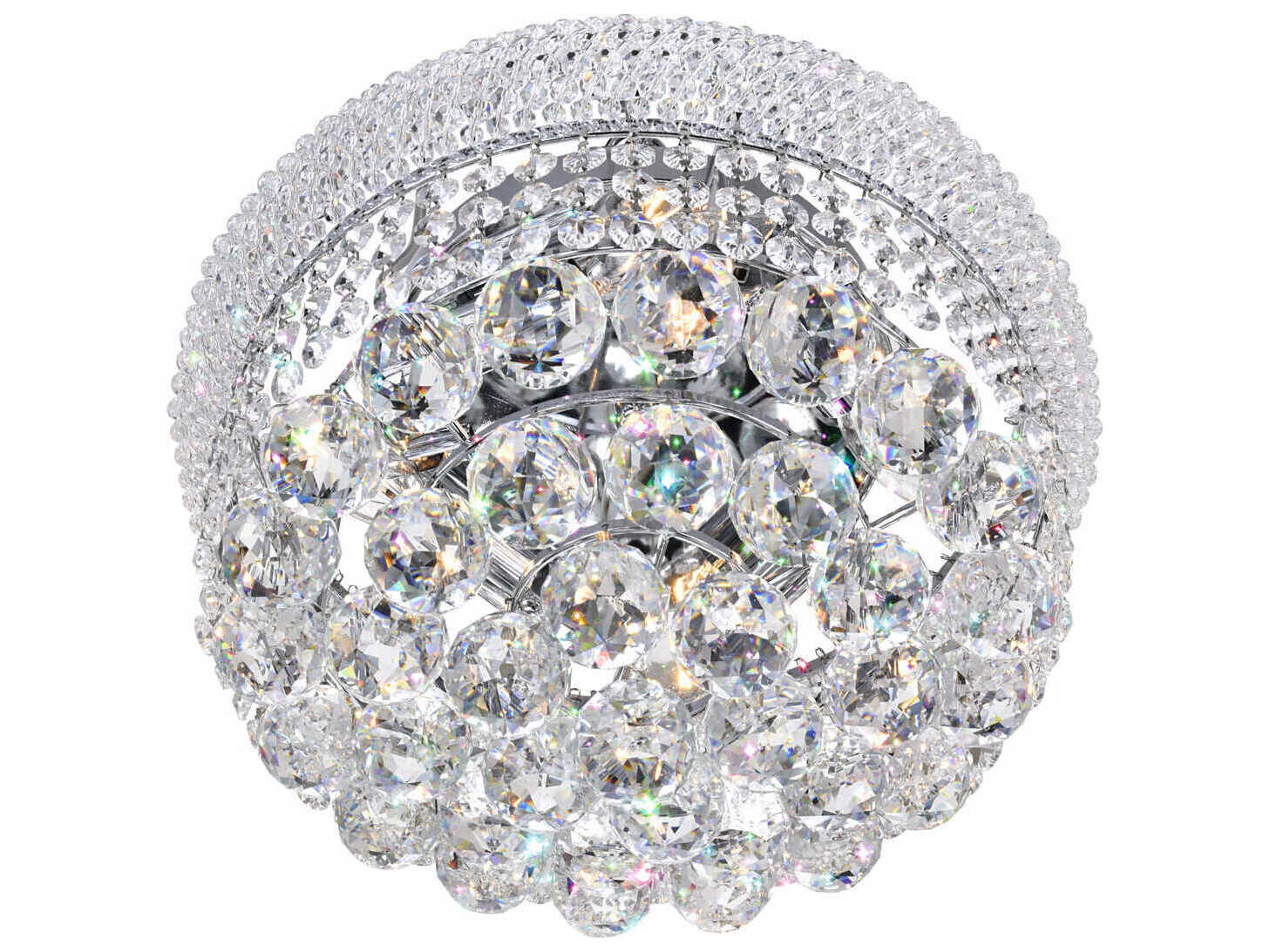 CWI Lighting Empire 4-Light Chrome Traditional Flush Mount