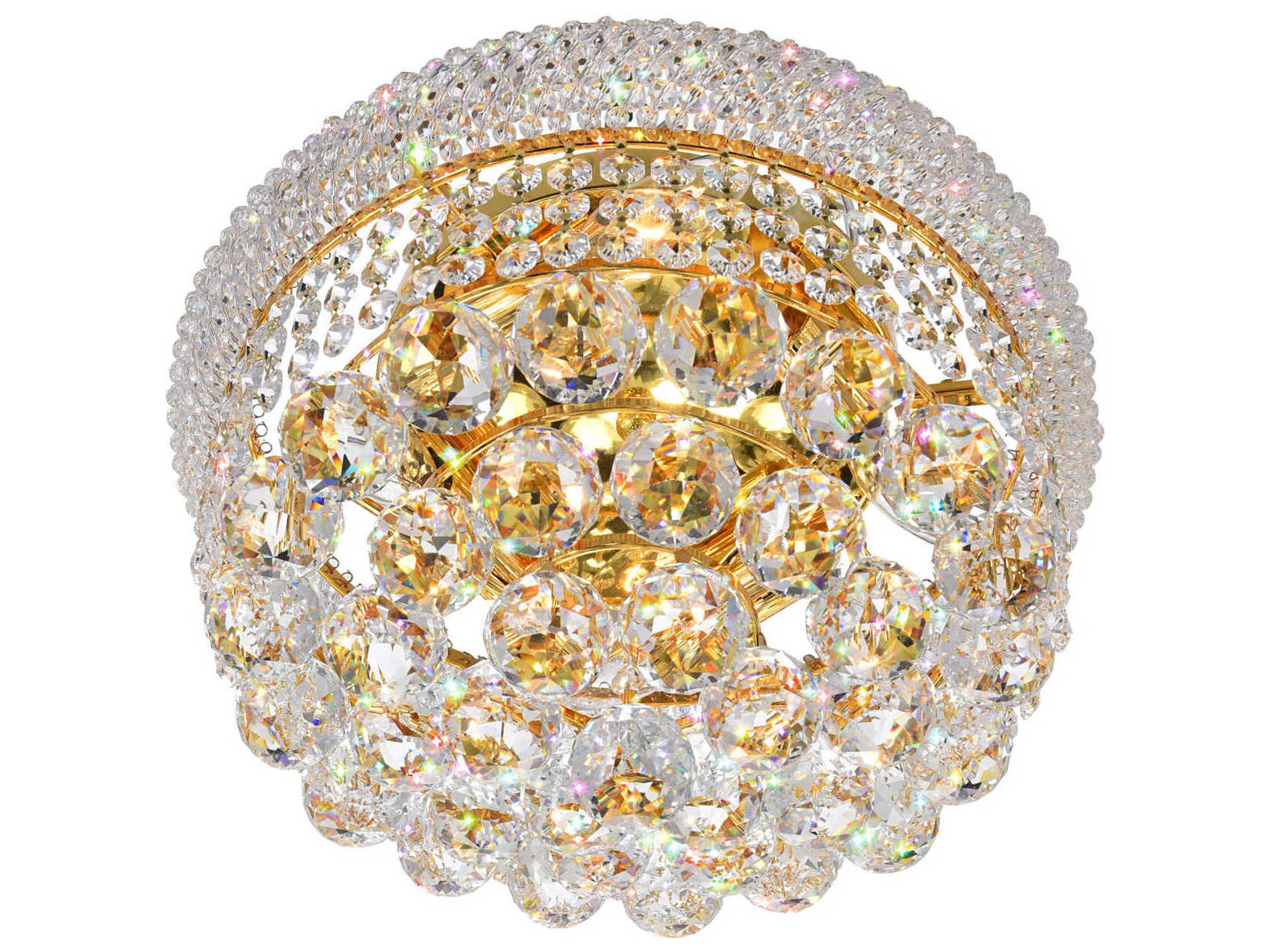 CWI Lighting Empire 4-Light Gold Traditional Flush Mount