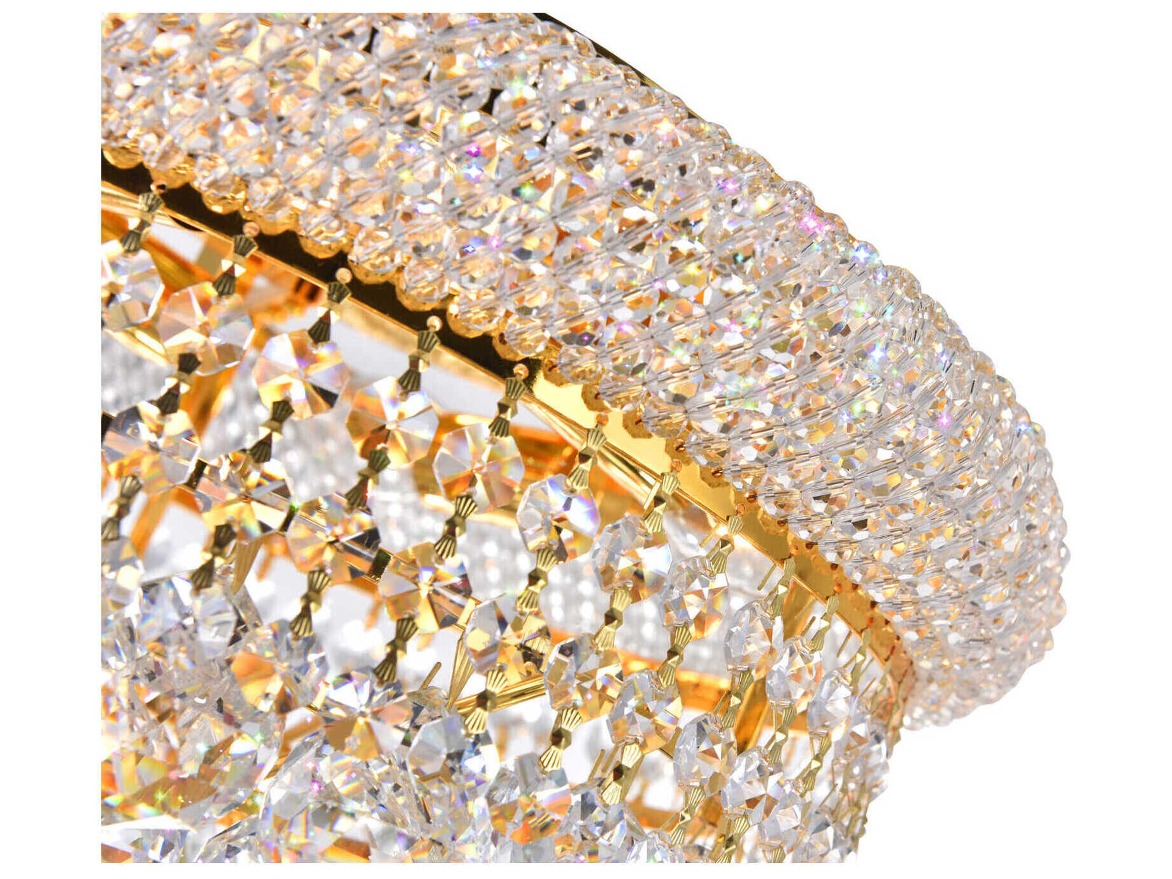 CWI Lighting Empire 4-Light Gold Traditional Flush Mount