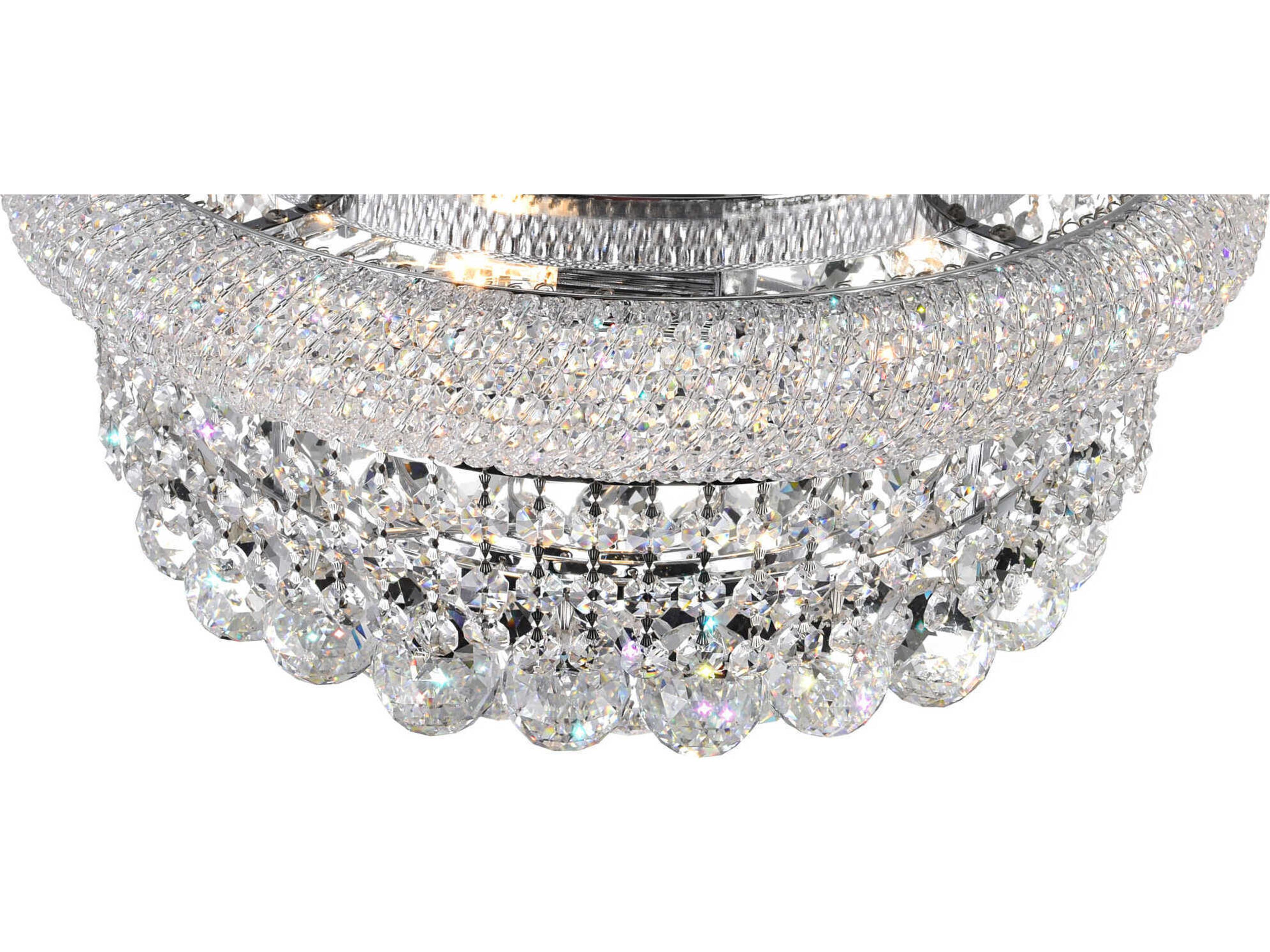 CWI Lighting Empire 8-Light Chrome Traditional Flush Mount