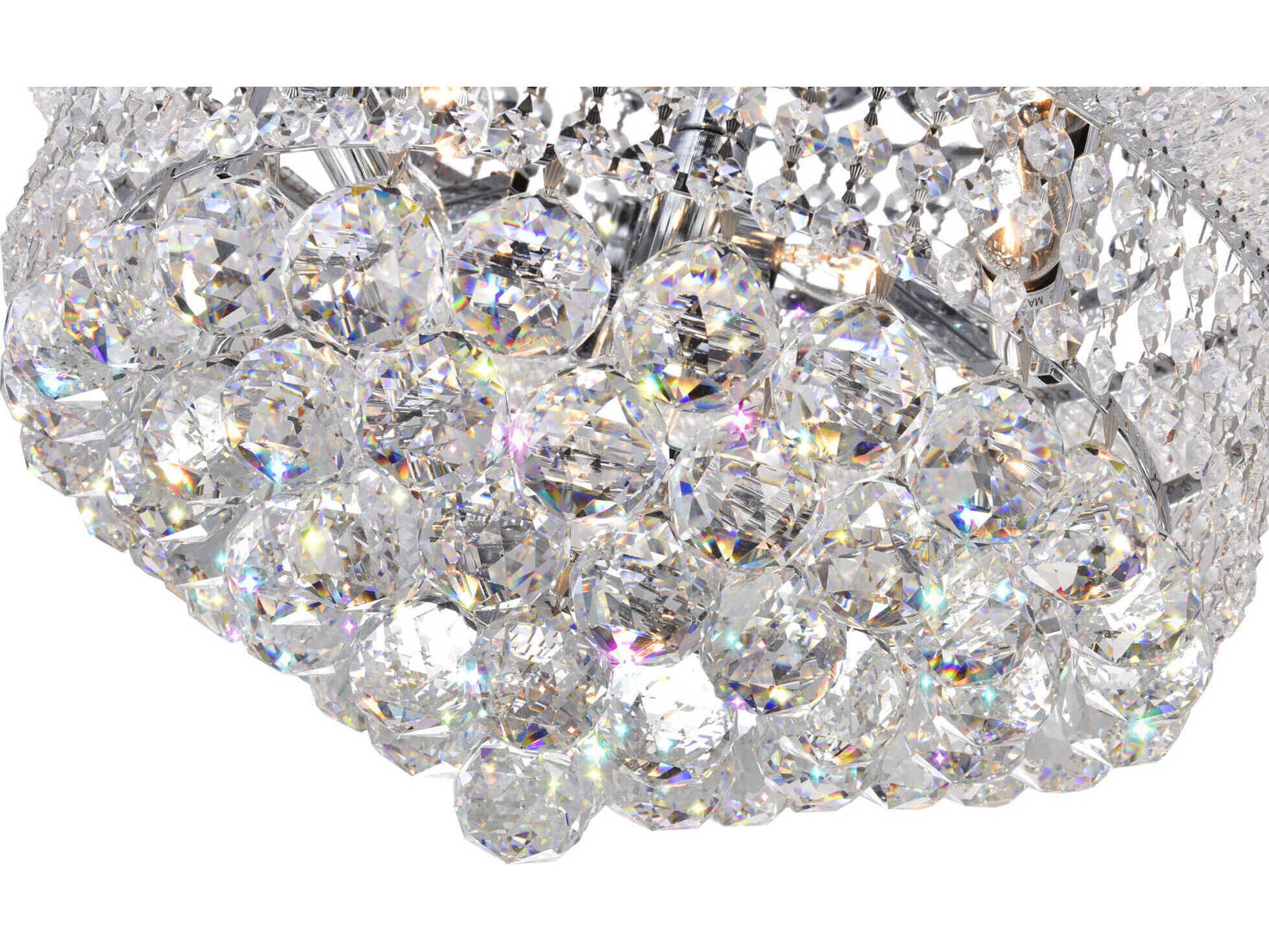 CWI Lighting Empire 8-Light Chrome Traditional Flush Mount