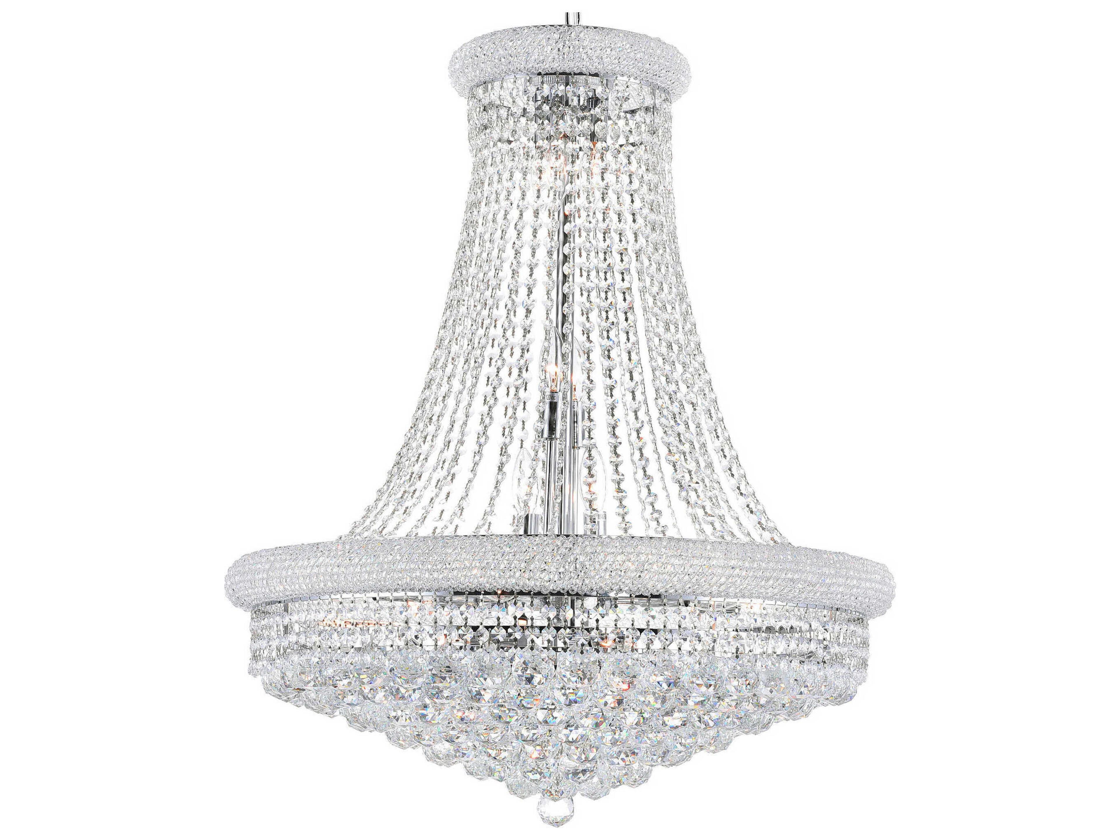 CWI Lighting Empire 18-Light Chrome Traditional Chandelier