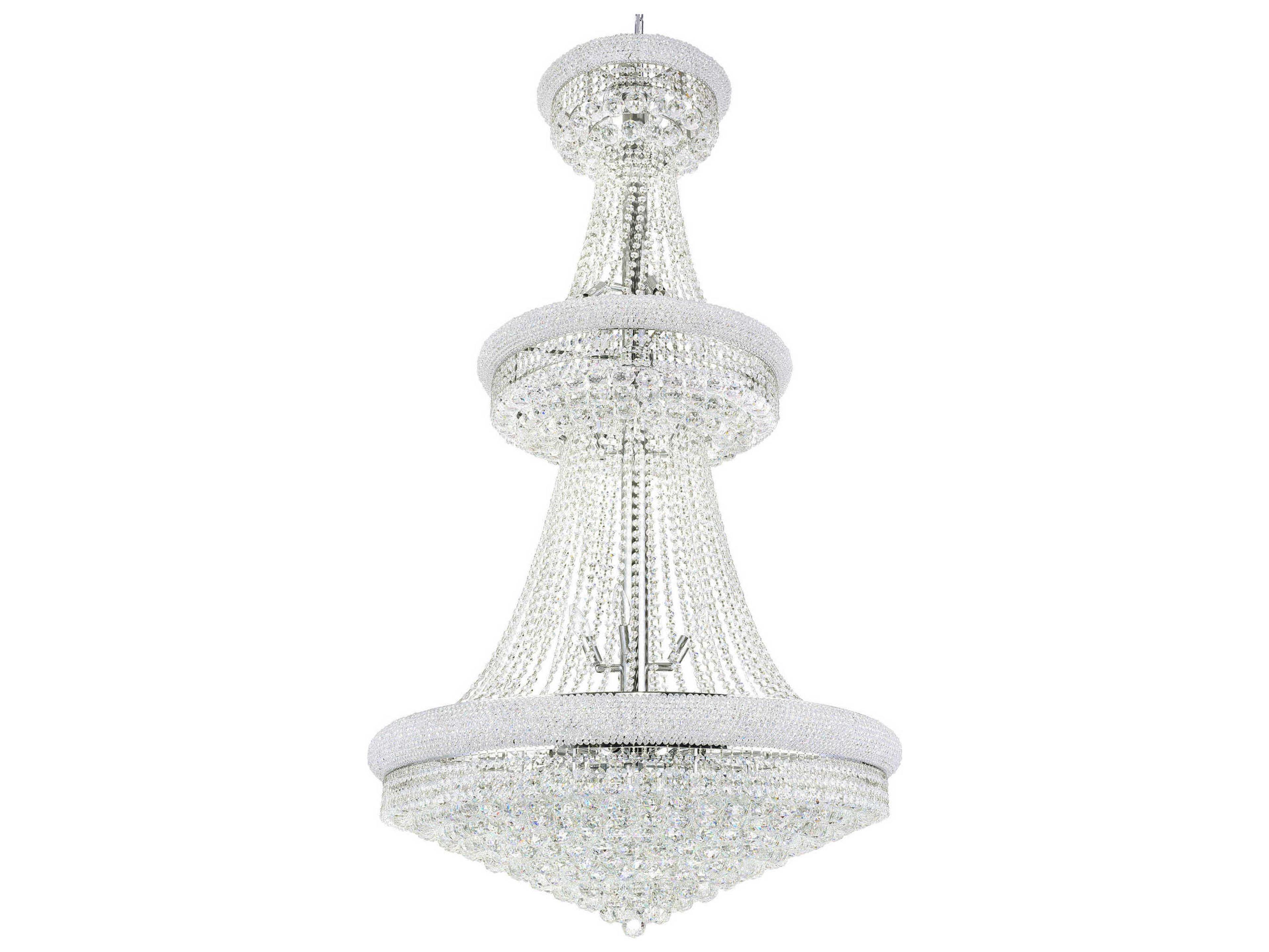 CWI Lighting Empire 34-Light Chrome Traditional Chandelier