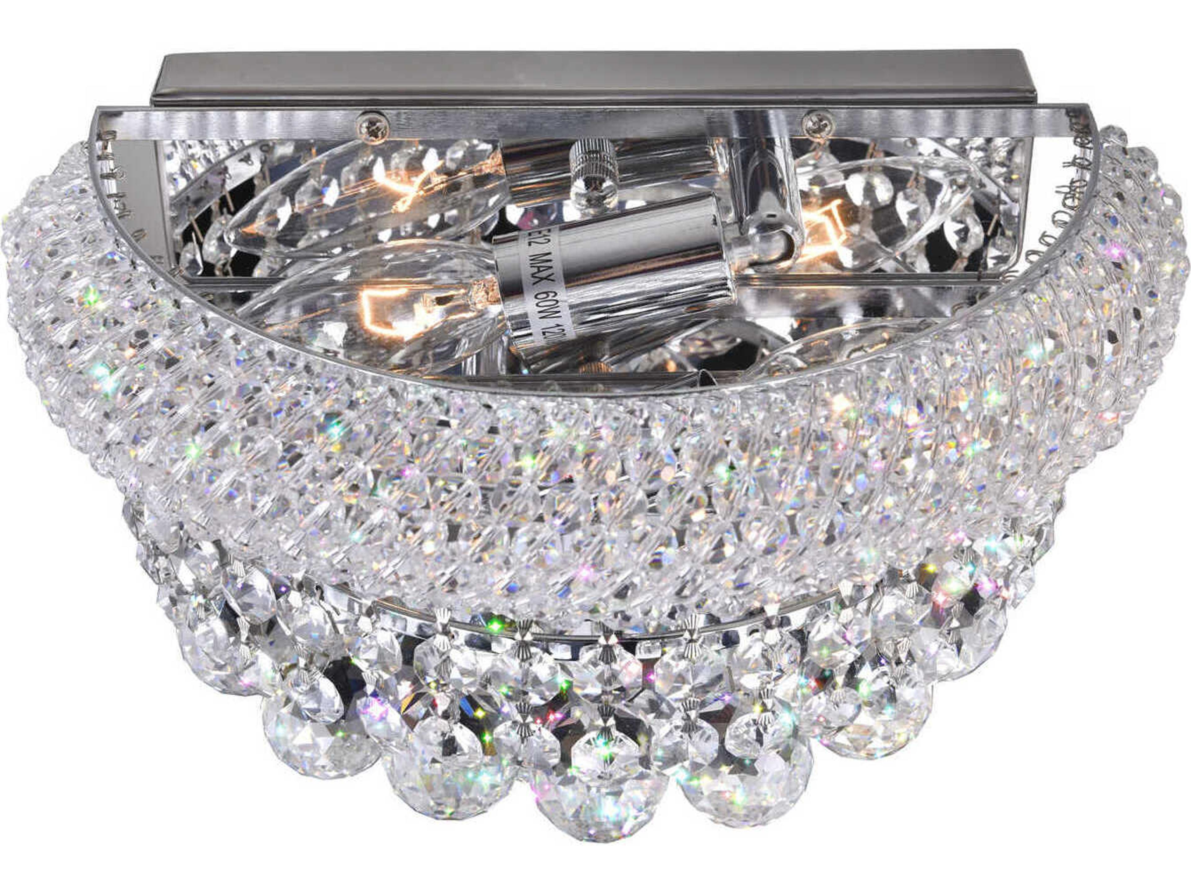 CWI Lighting Empire 2-Light Chrome Traditional Vanity Light