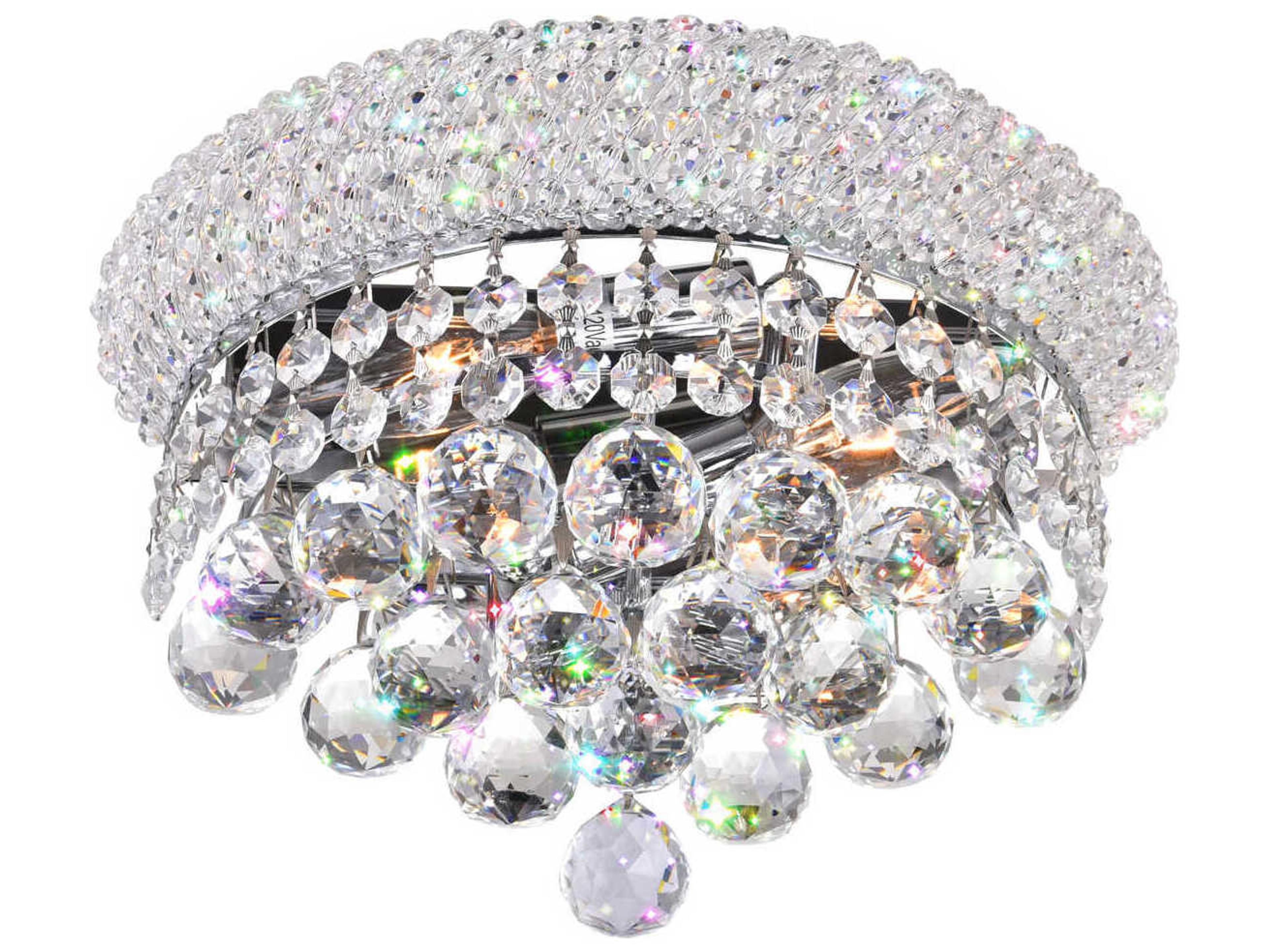 CWI Lighting Empire 2-Light Chrome Traditional Vanity Light