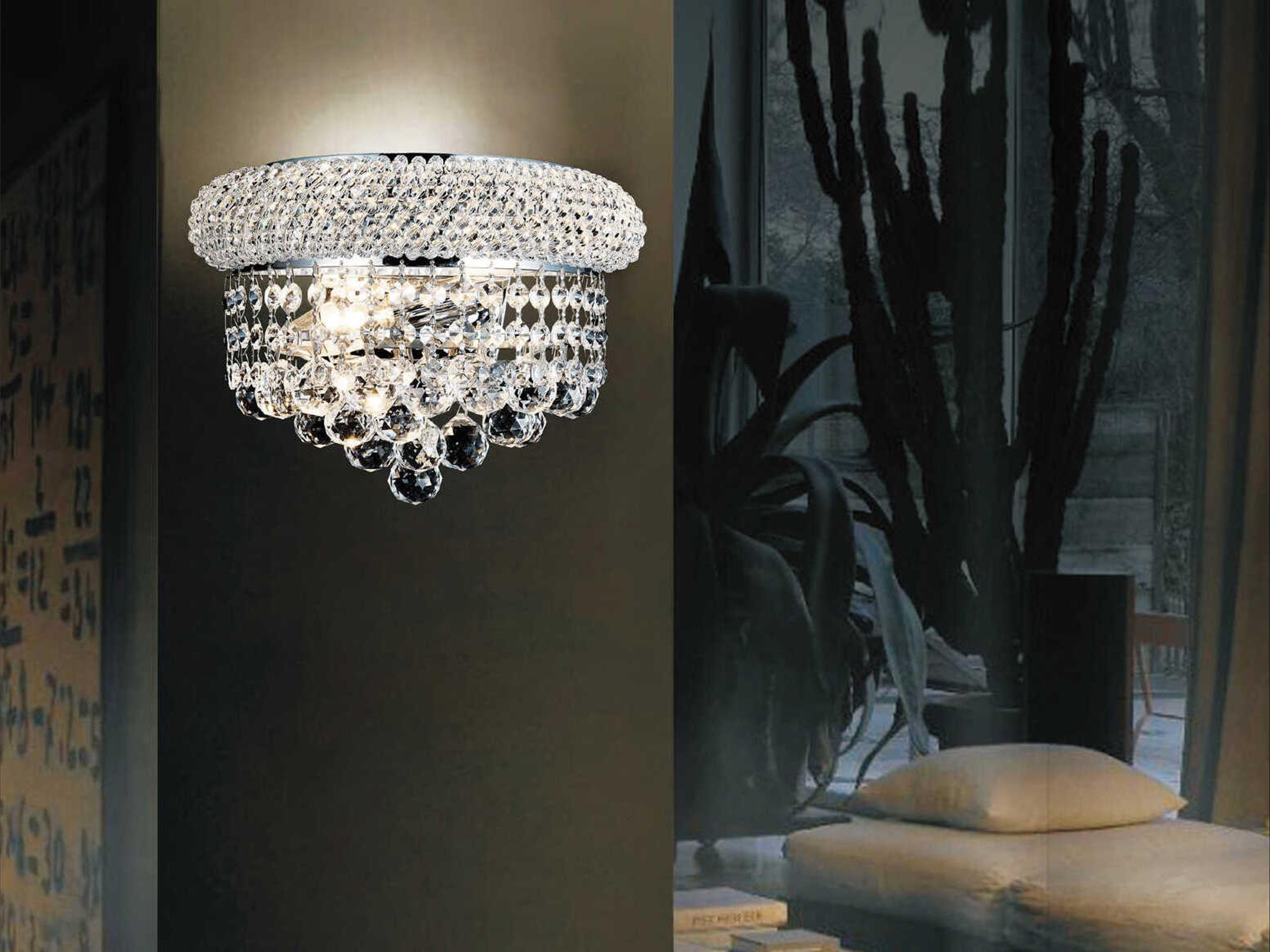 CWI Lighting Empire 2-Light Chrome Traditional Vanity Light