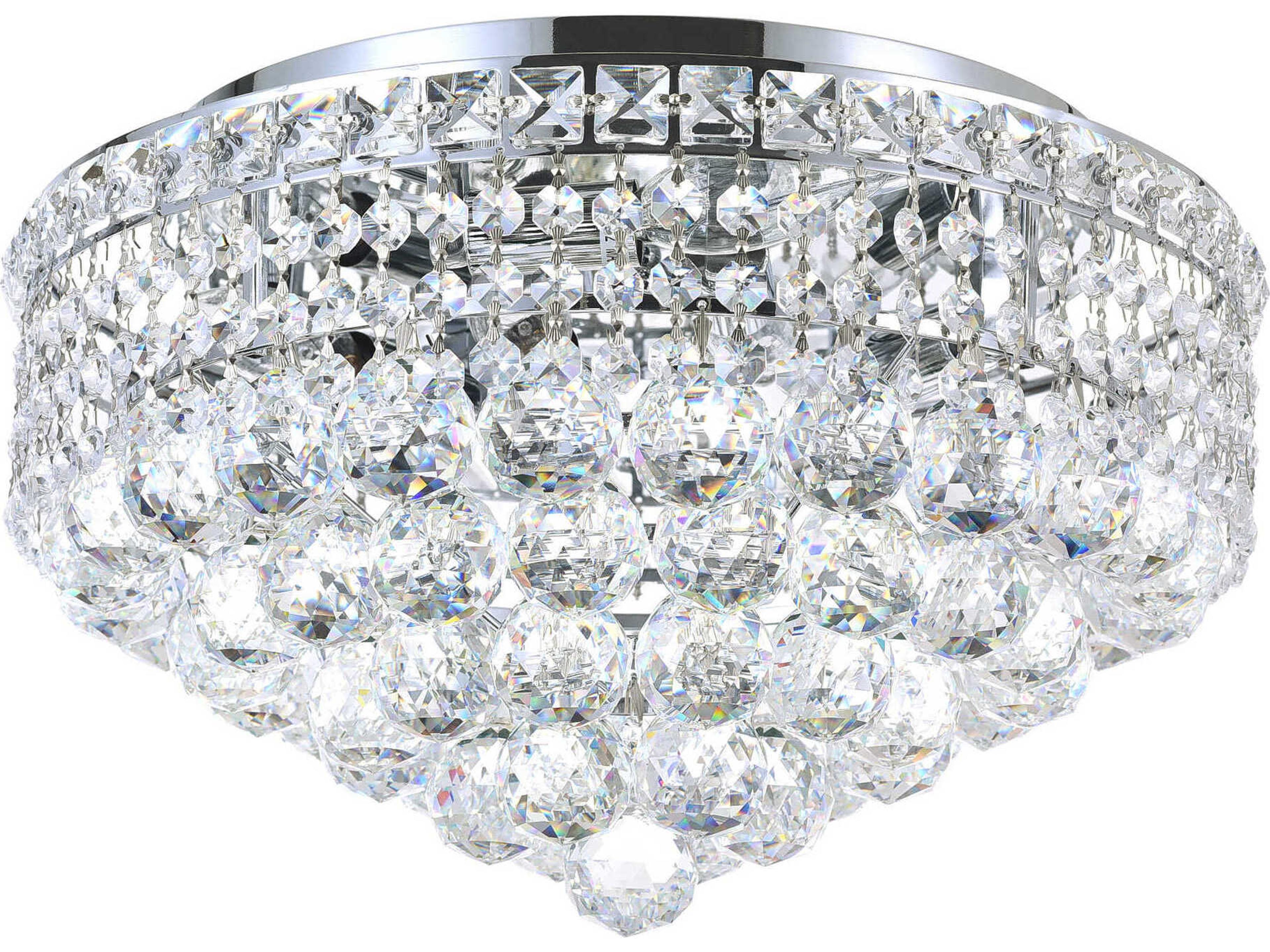 CWI Lighting Luminous 5-Light Chrome Traditional Flush Mount