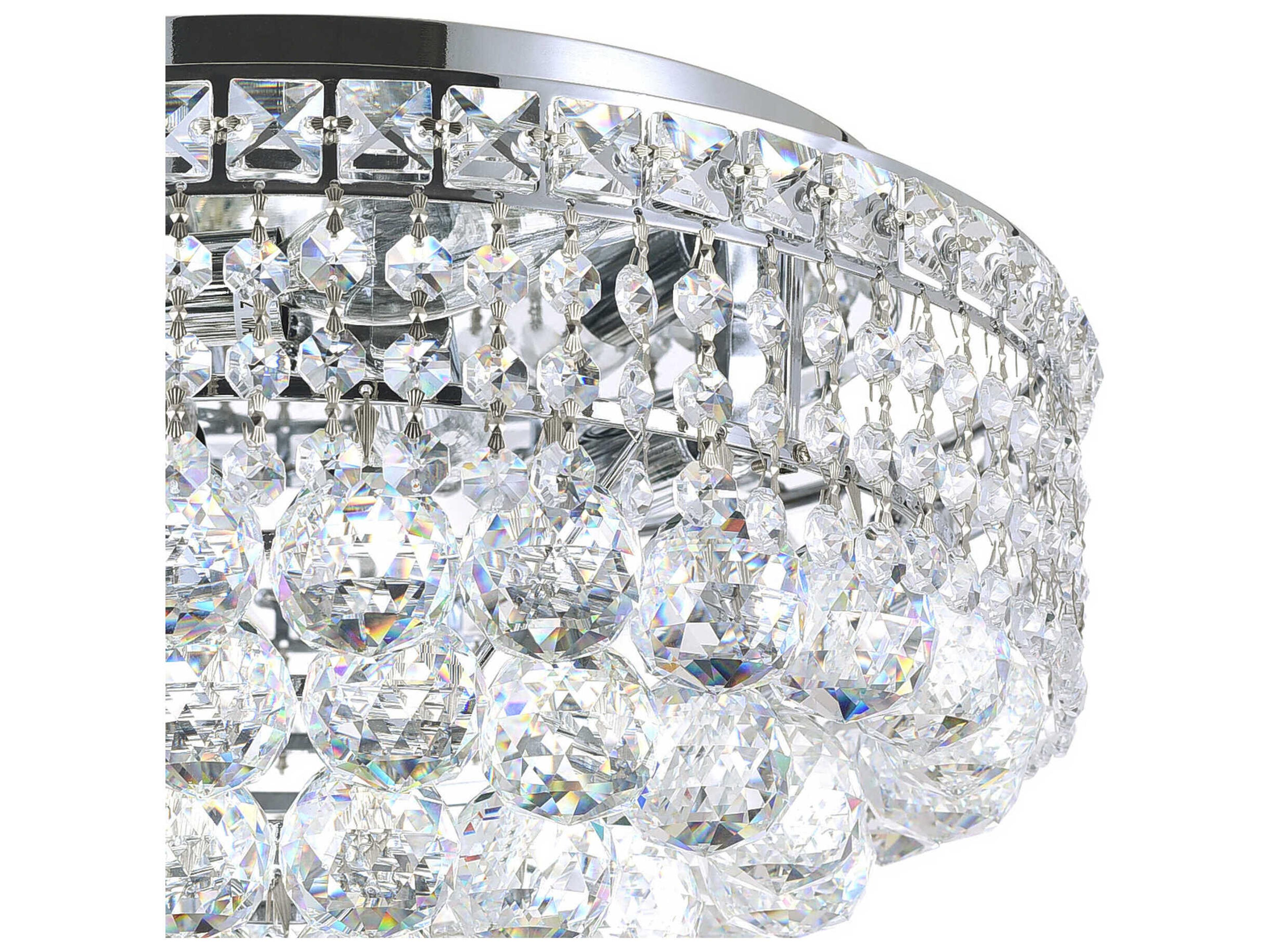 CWI Lighting Luminous 5-Light Chrome Traditional Flush Mount