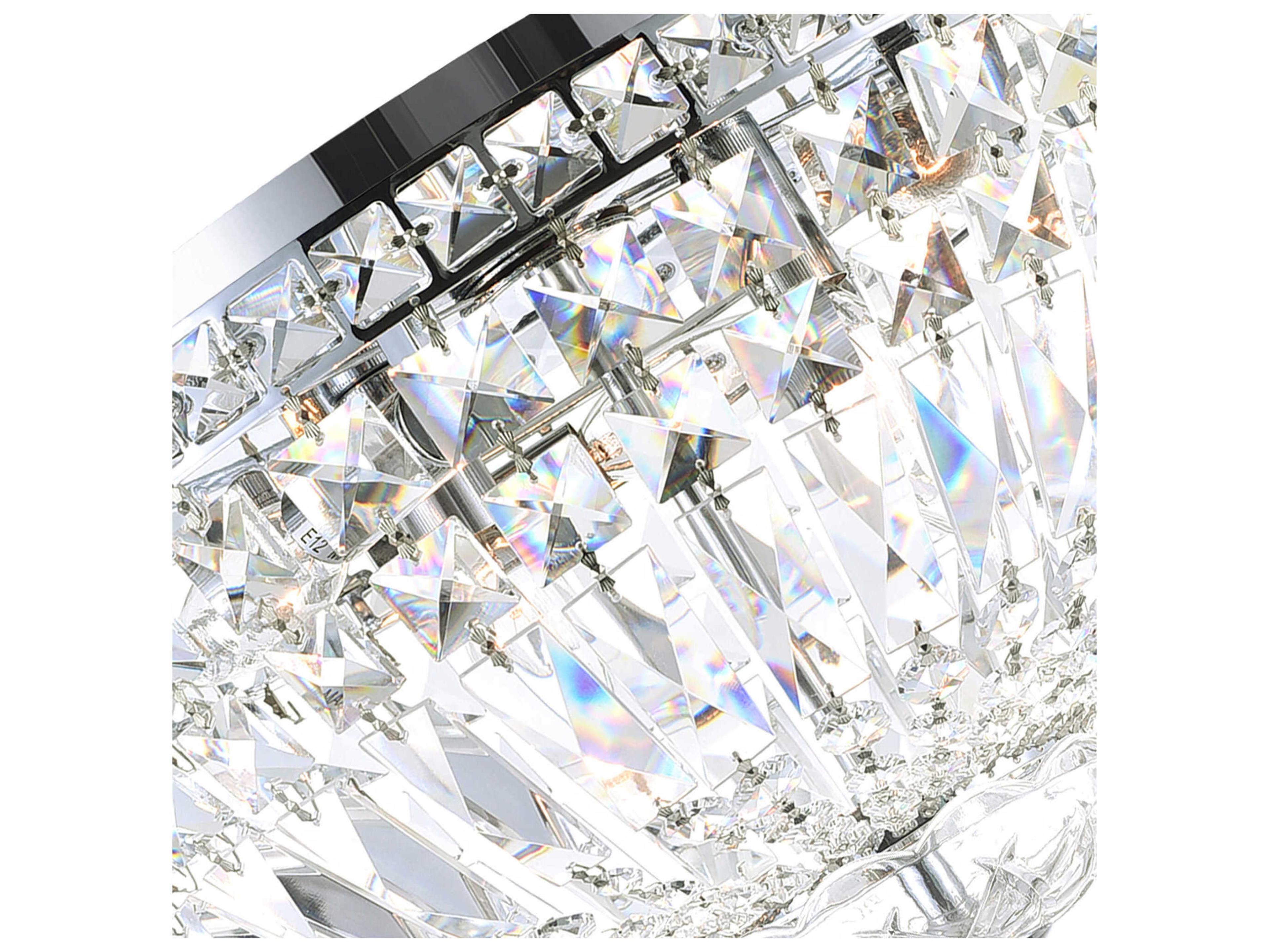 CWI Lighting Stefania 5-Light Chrome Traditional Flush Mount