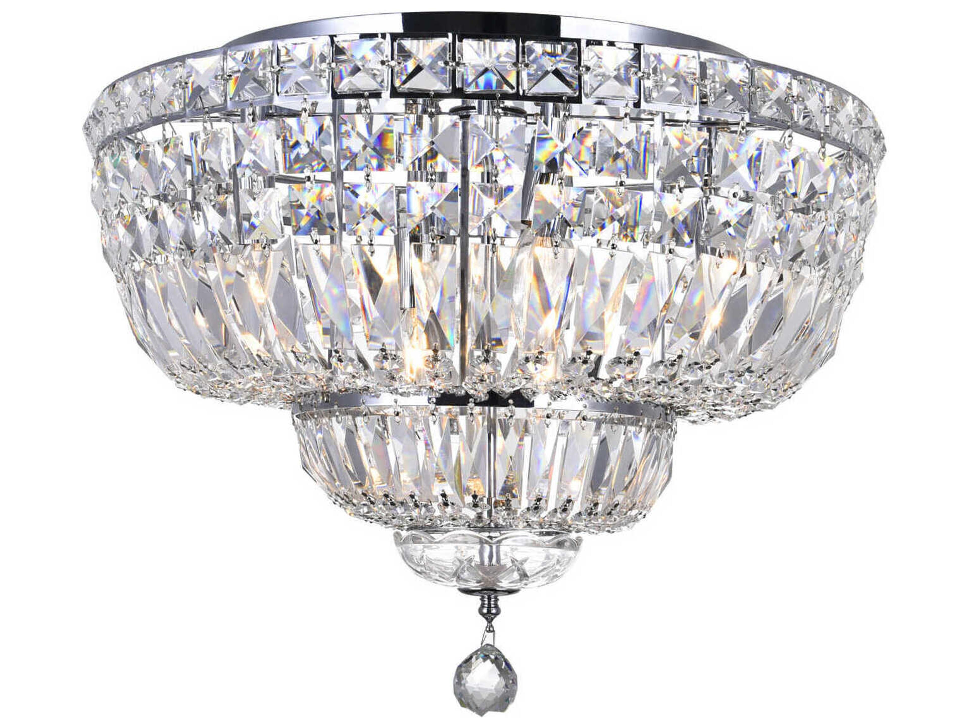 Stefania 8-Light Chrome Traditional Flush Mount