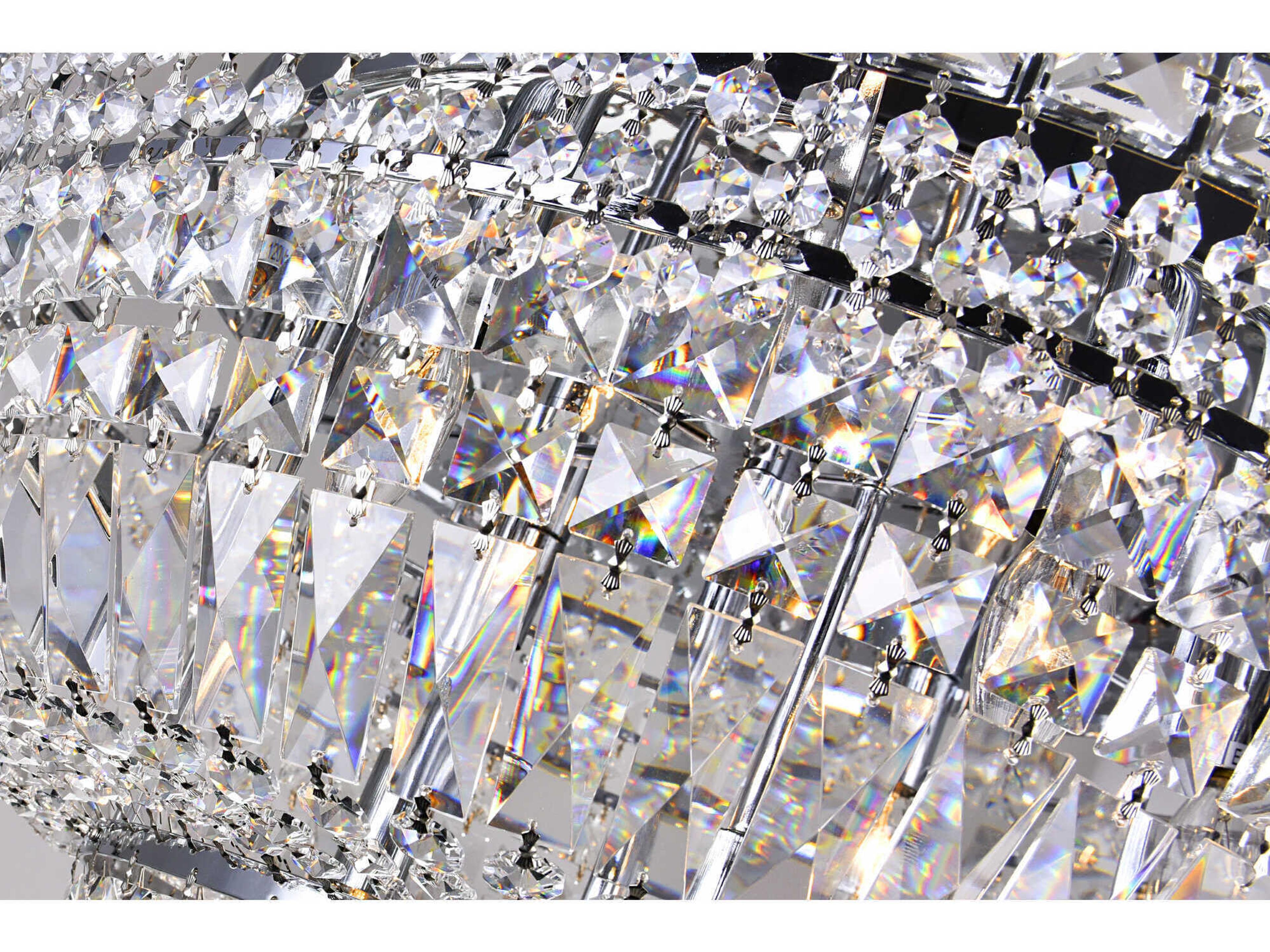 CWI Lighting Stefania 9-Light Chrome Traditional Flush Mount