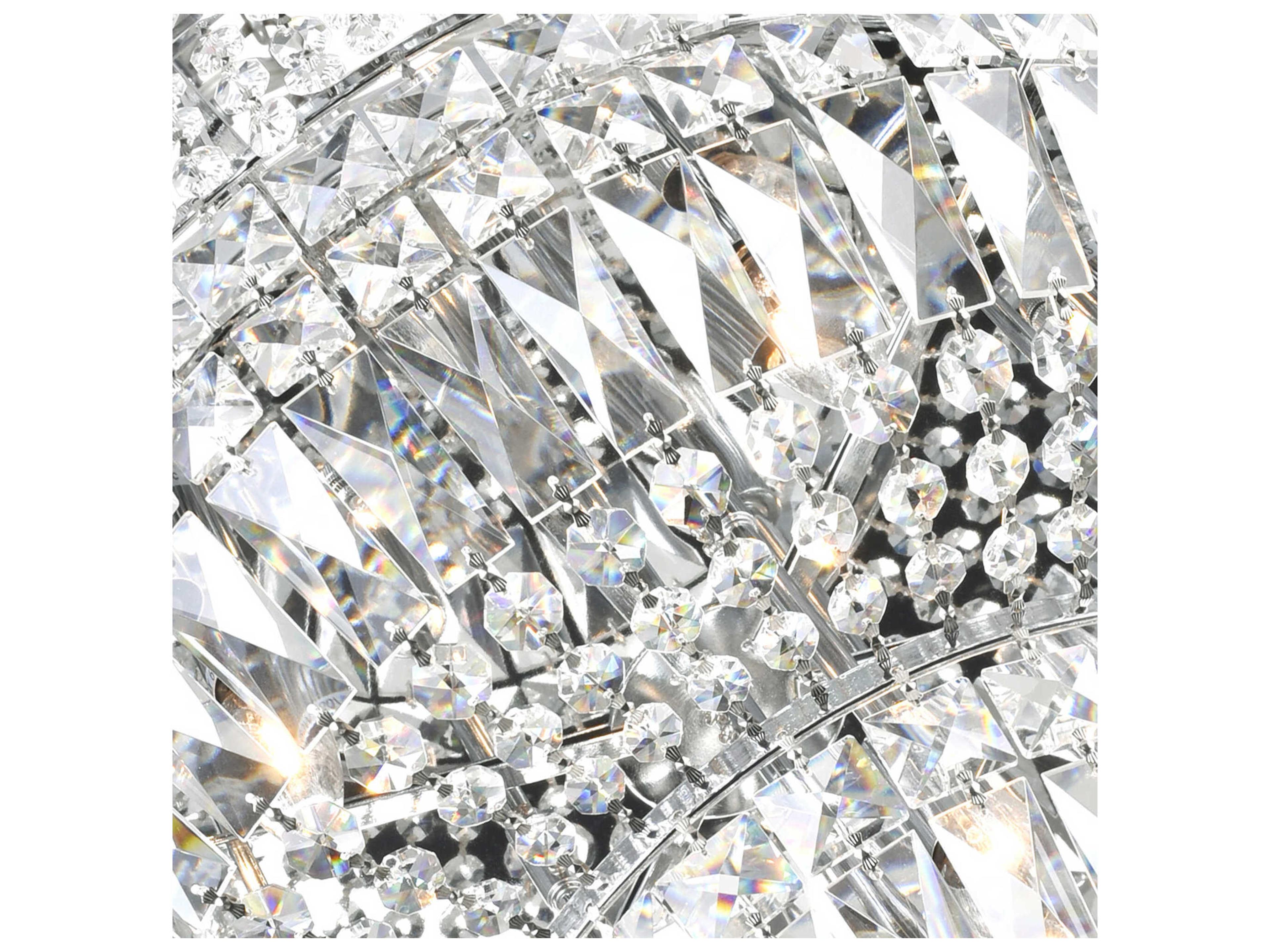 CWI Lighting Stefania 16-Light Chrome Traditional Flush Mount